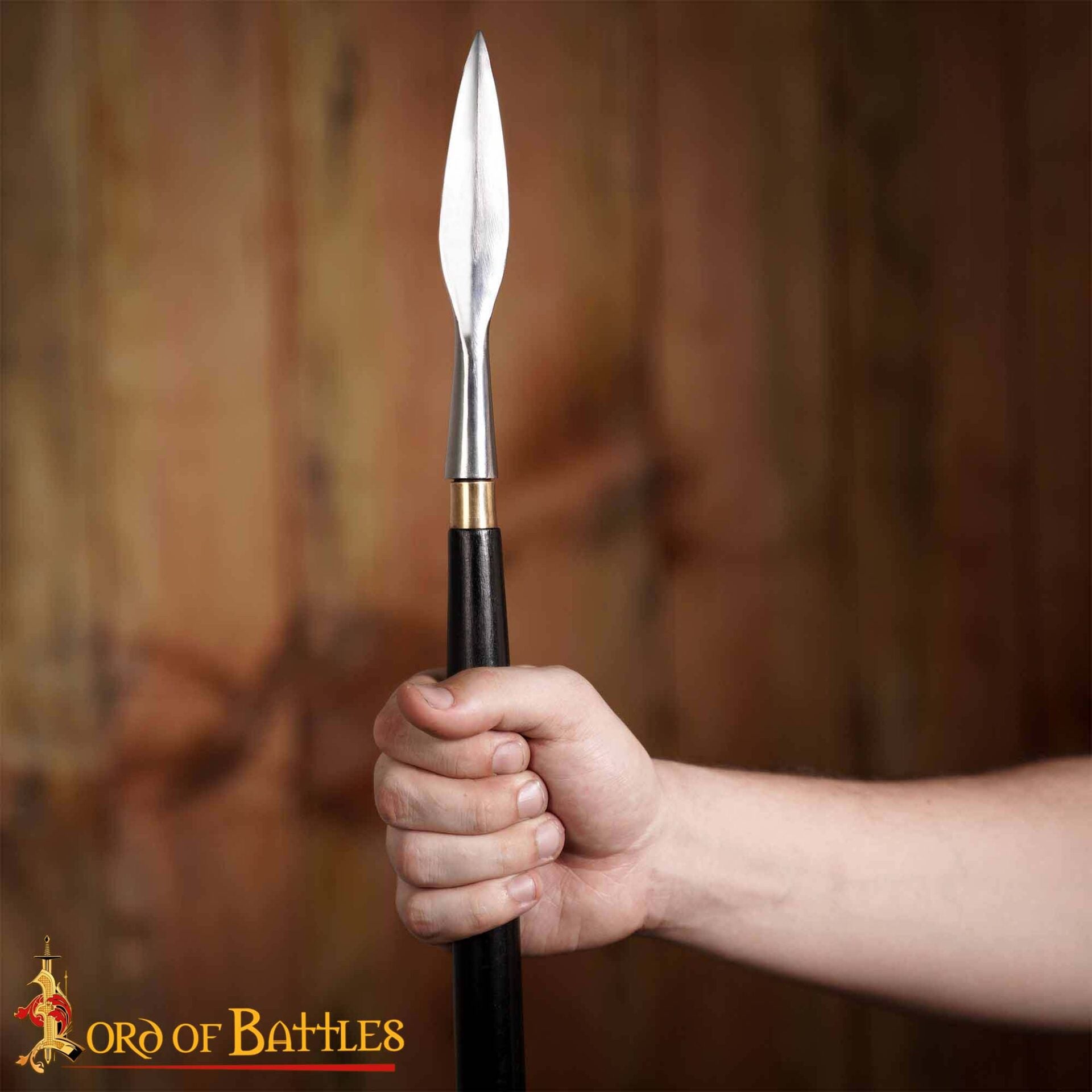 Imagen única de: Punta de jabalina medieval, hoja lanceolada de acero