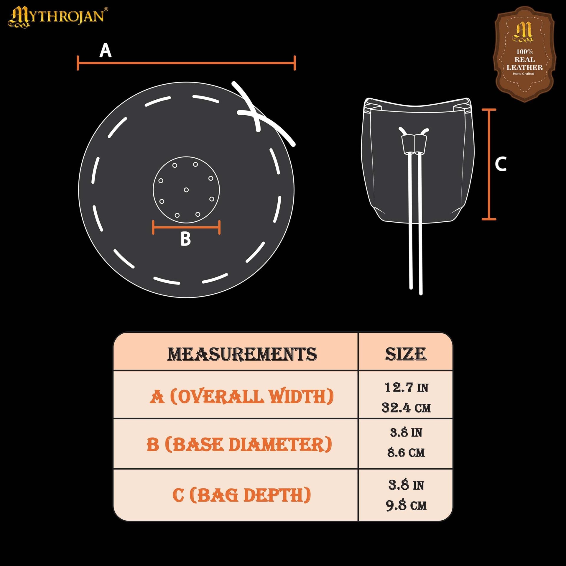 Imagen única de: Bolsa medieval de ante con cordón para monedas y dados