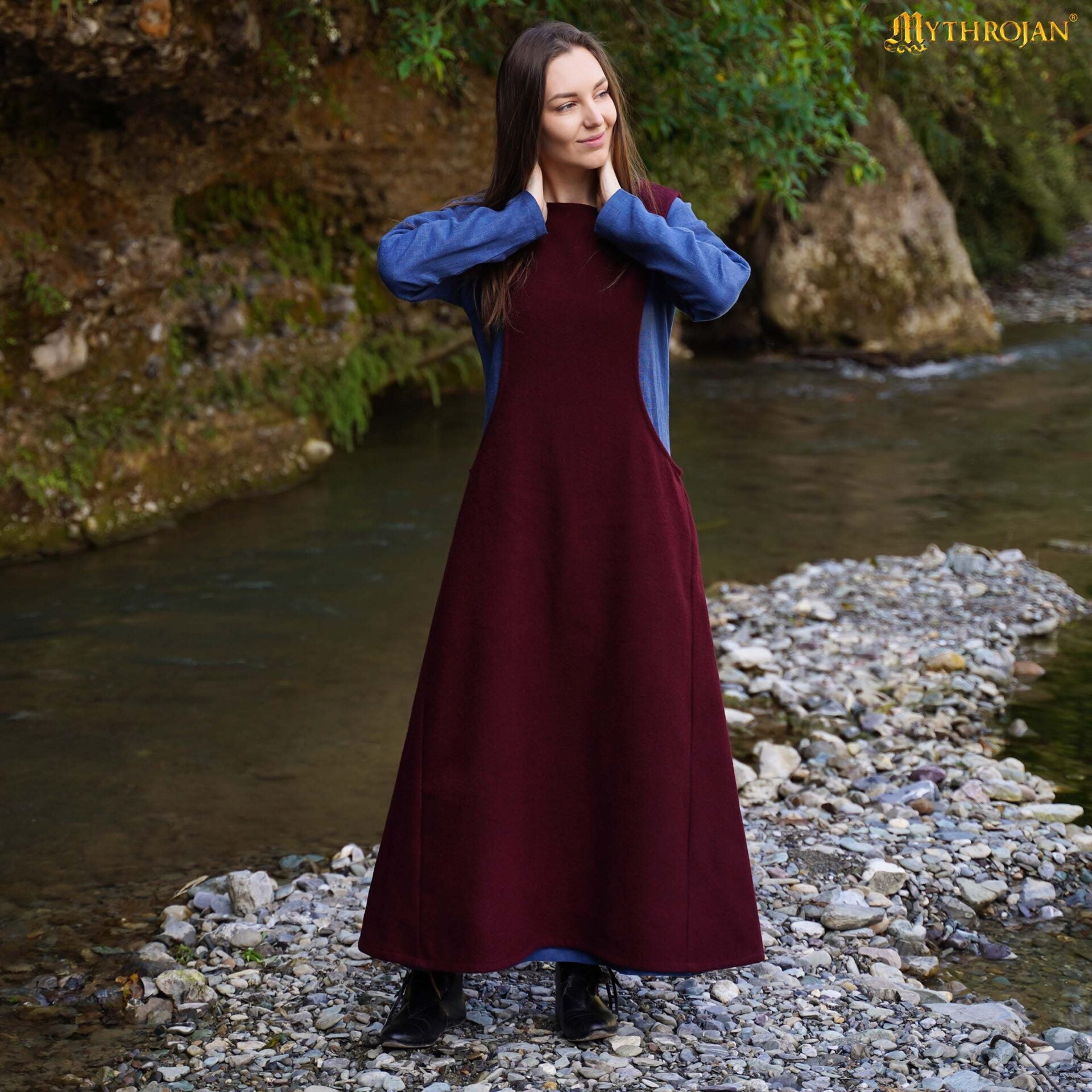 Sobrecapa sin mangas medieval (s. XIV–XV) para recreación y LARP - imagen 4