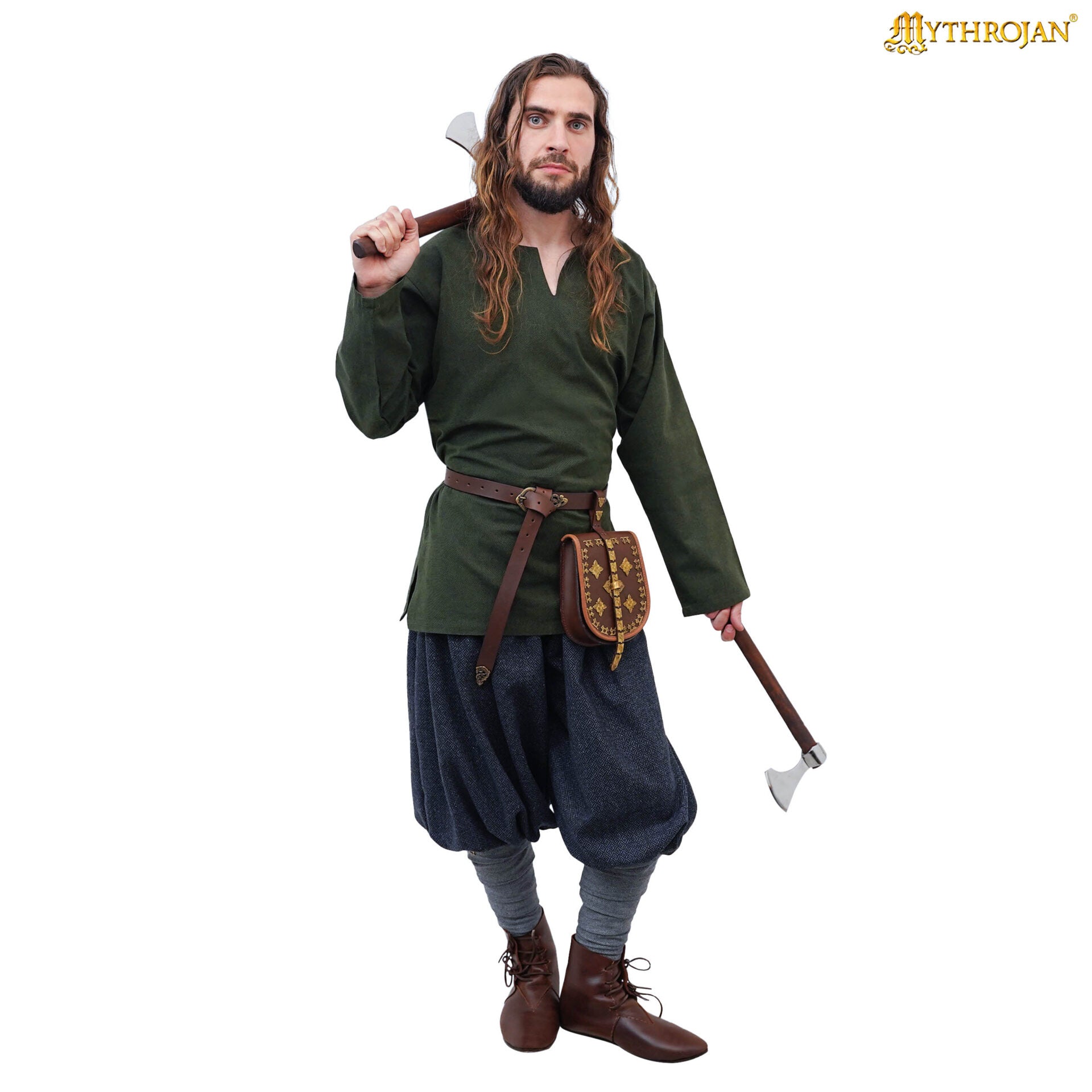 Túnica corta Greenwood Sentinel — Estilo vikingo para LARP y recreación - imagen 4