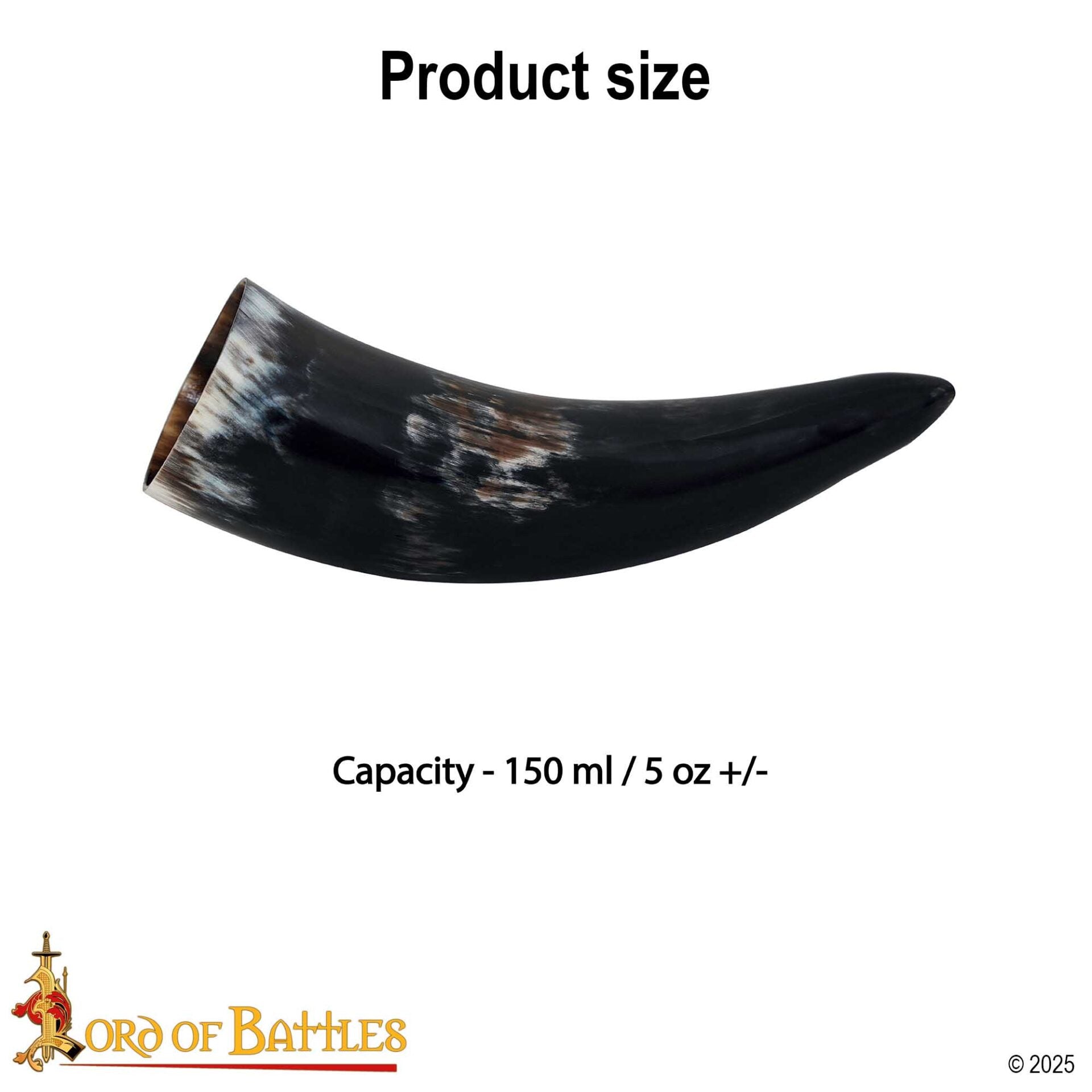 Imagen única de: Cuernos vikingos para beber - Set de 4 (150 ml) - Cuerno de buey genuino - imagen 3