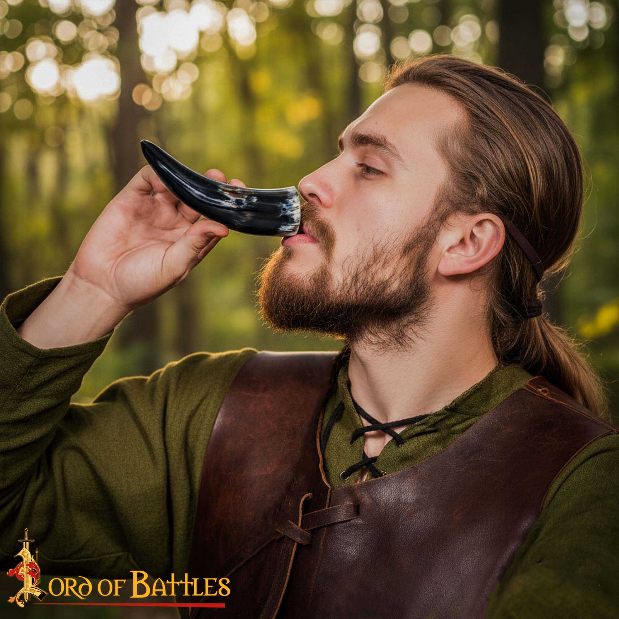 Imagen única de: Cuernos vikingos para beber - Set de 4 (150 ml) - Cuerno de buey genuino - imagen 6