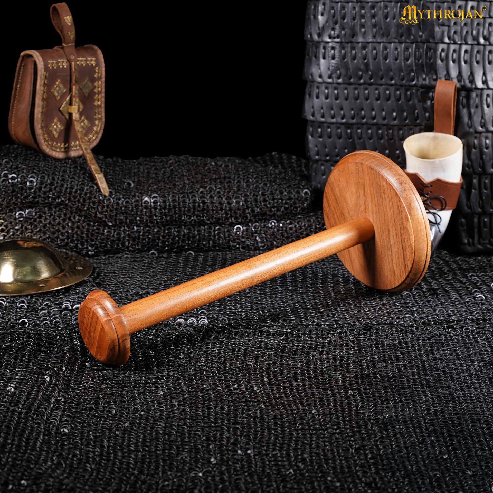 Soporte de madera maciza para casco y sombrero — exhibidor artesanal - imagen 14