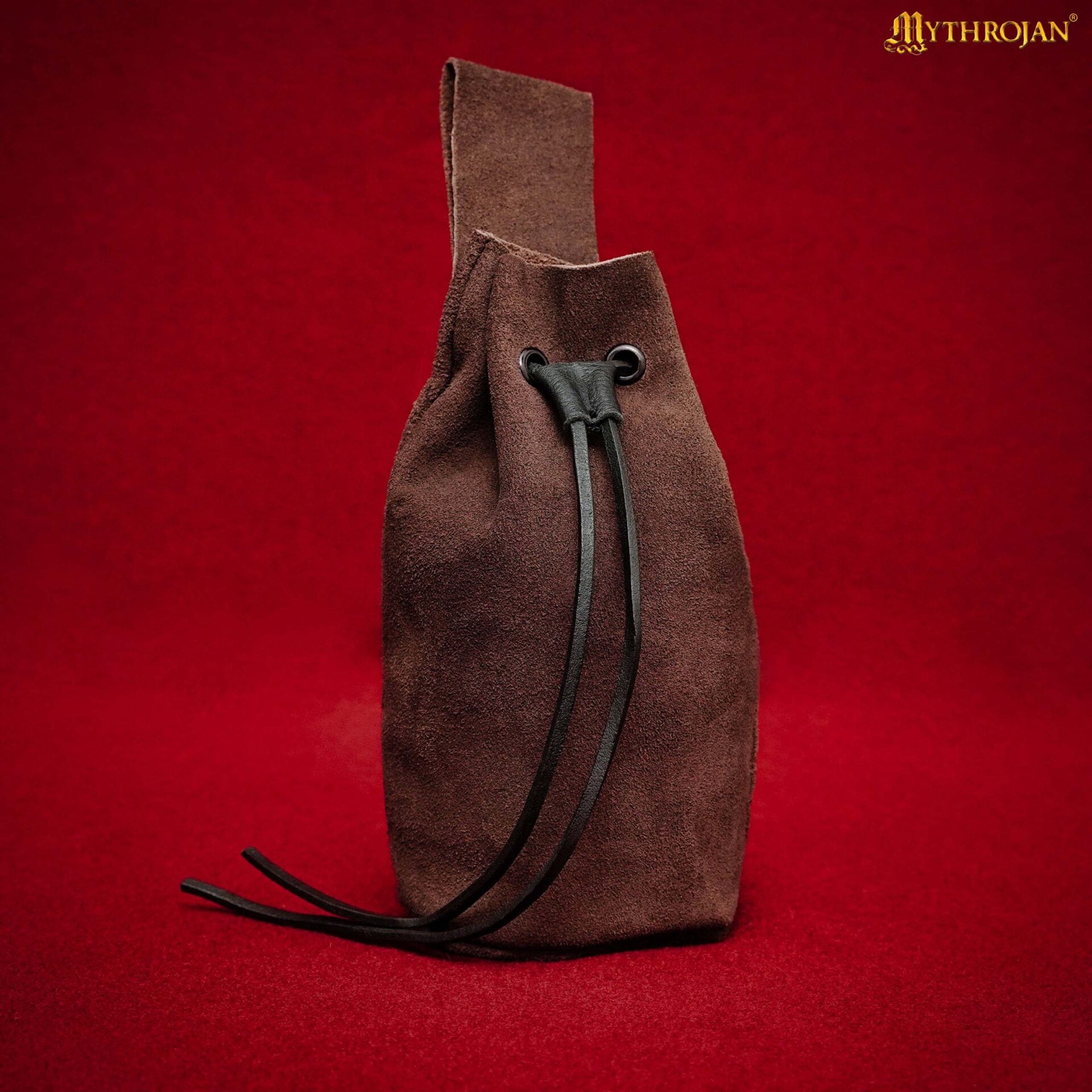 Bolsa de cordón de ante — Monedero medieval - Chocolate Brown - Modelo 300952CB