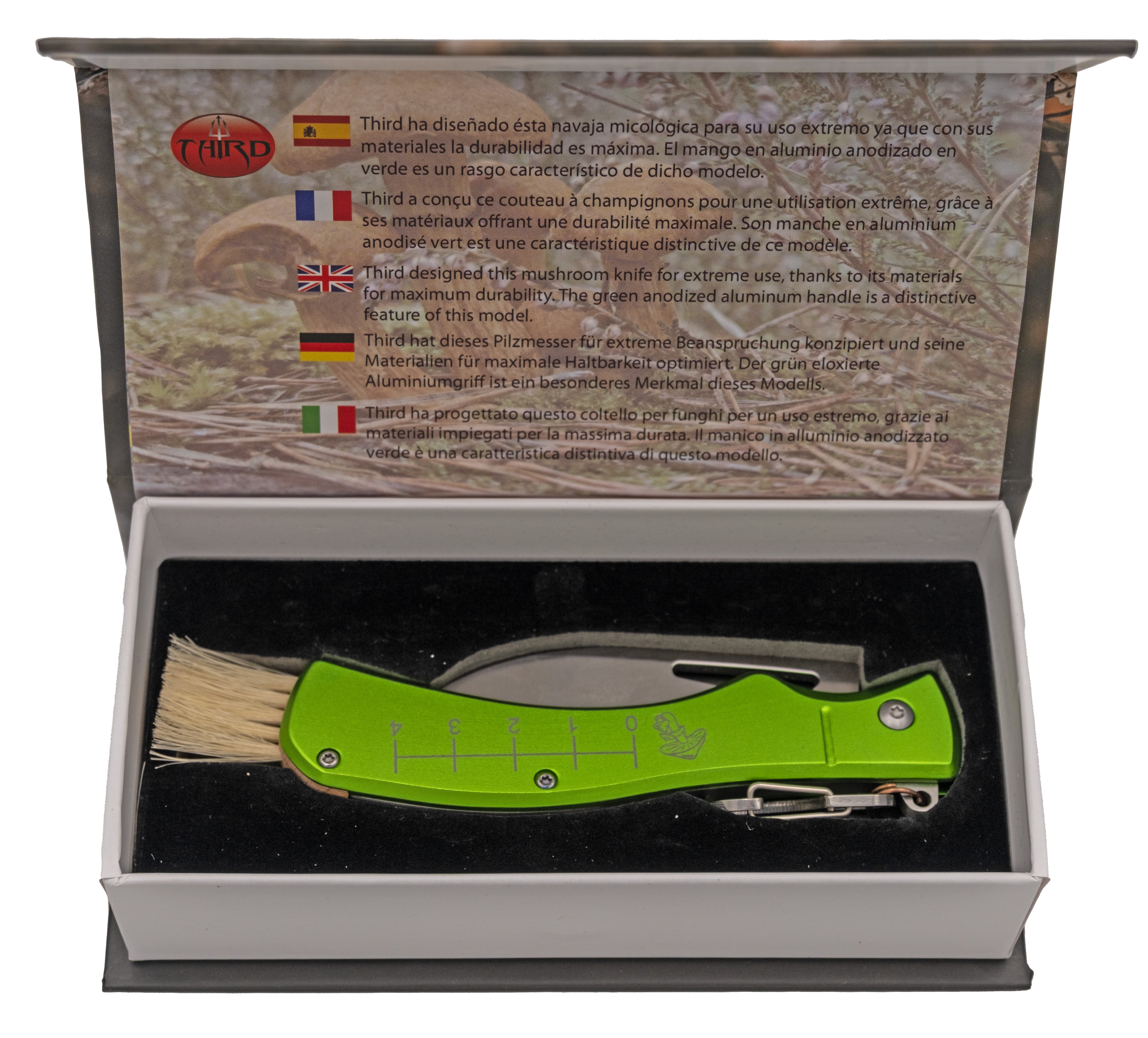 Caja Navaja Micológica Third con Cepillo y Clip en Todo Medieval