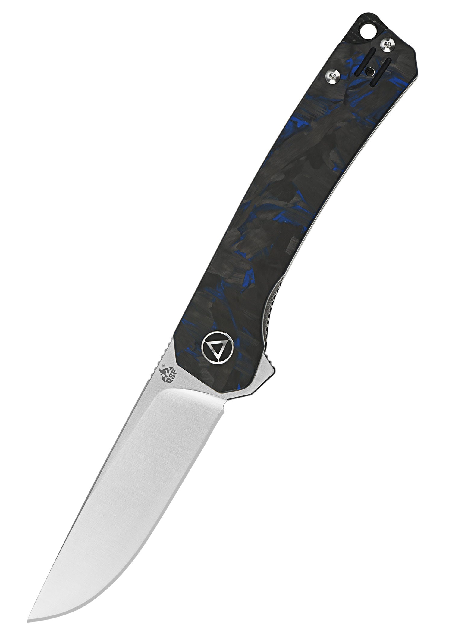 Imagen única de: Navaja Osprey, Hoja Satinada, Mango Cf Overlay G10 Triturado, Azul