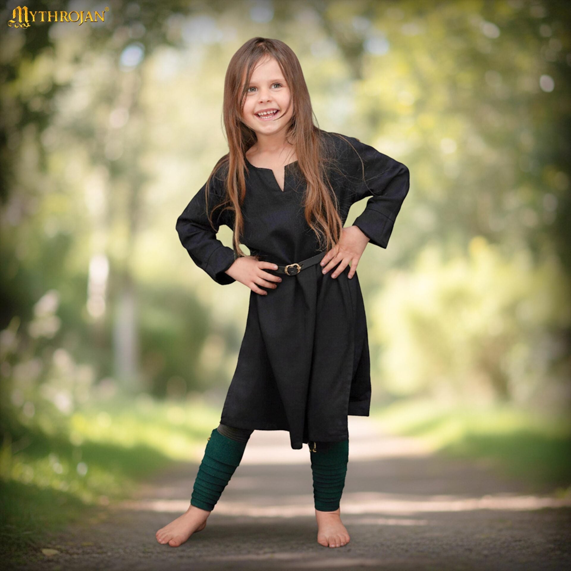 Túnica infantil vikinga Medieval Raider