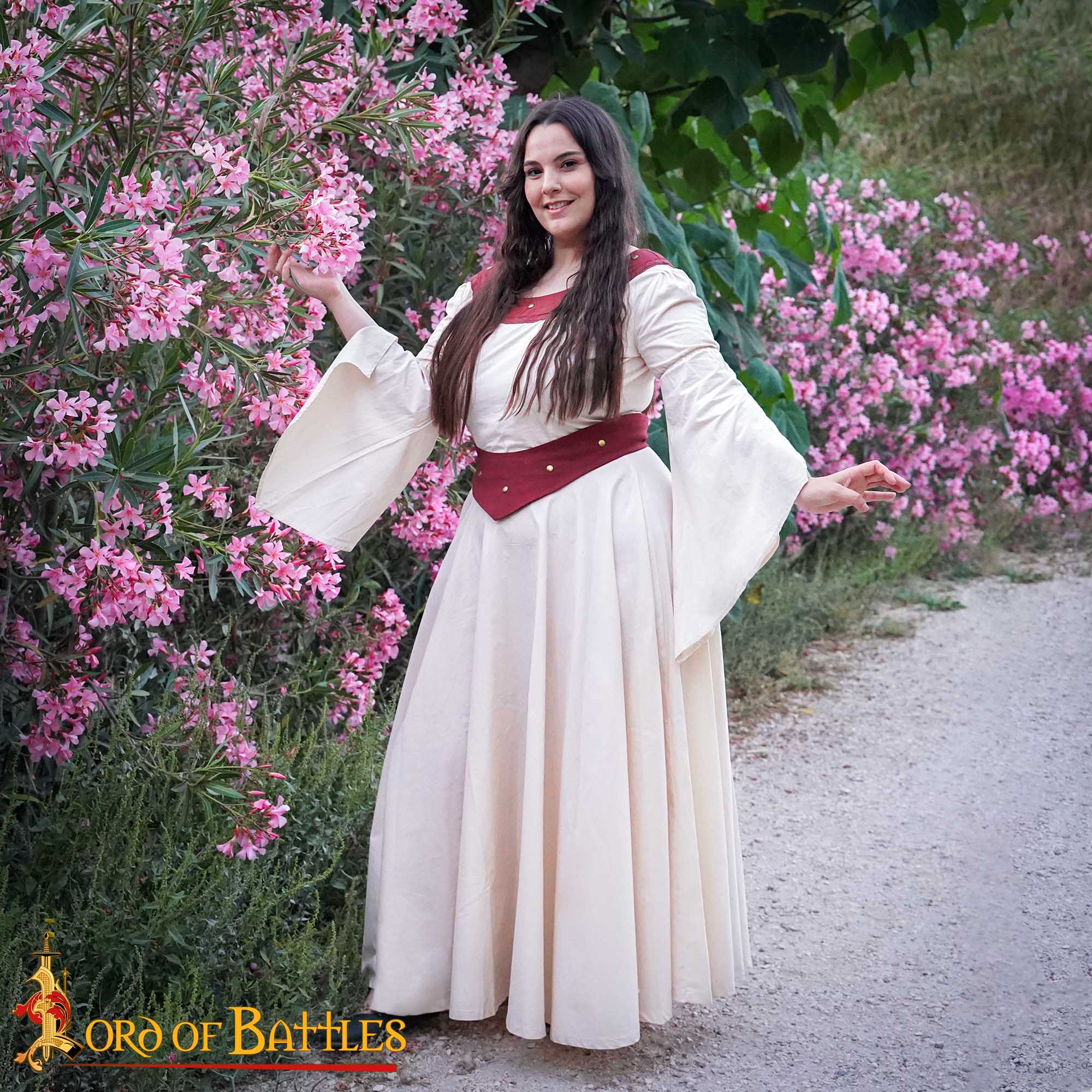 Vestido medieval campesina de algodón - crudo