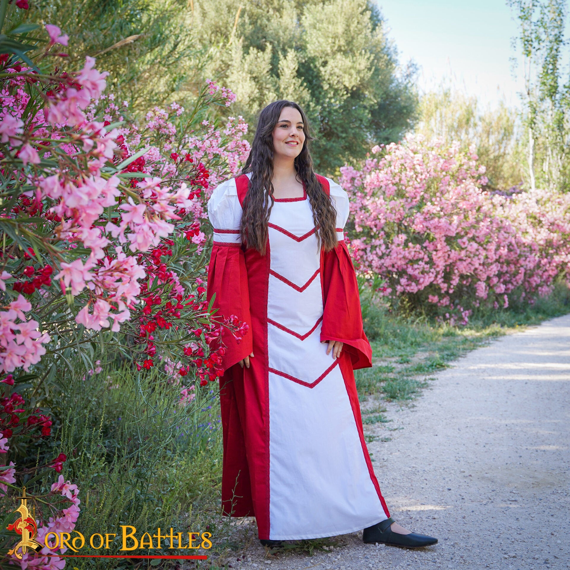 Vestido medieval Isabella de algodón - imagen 2