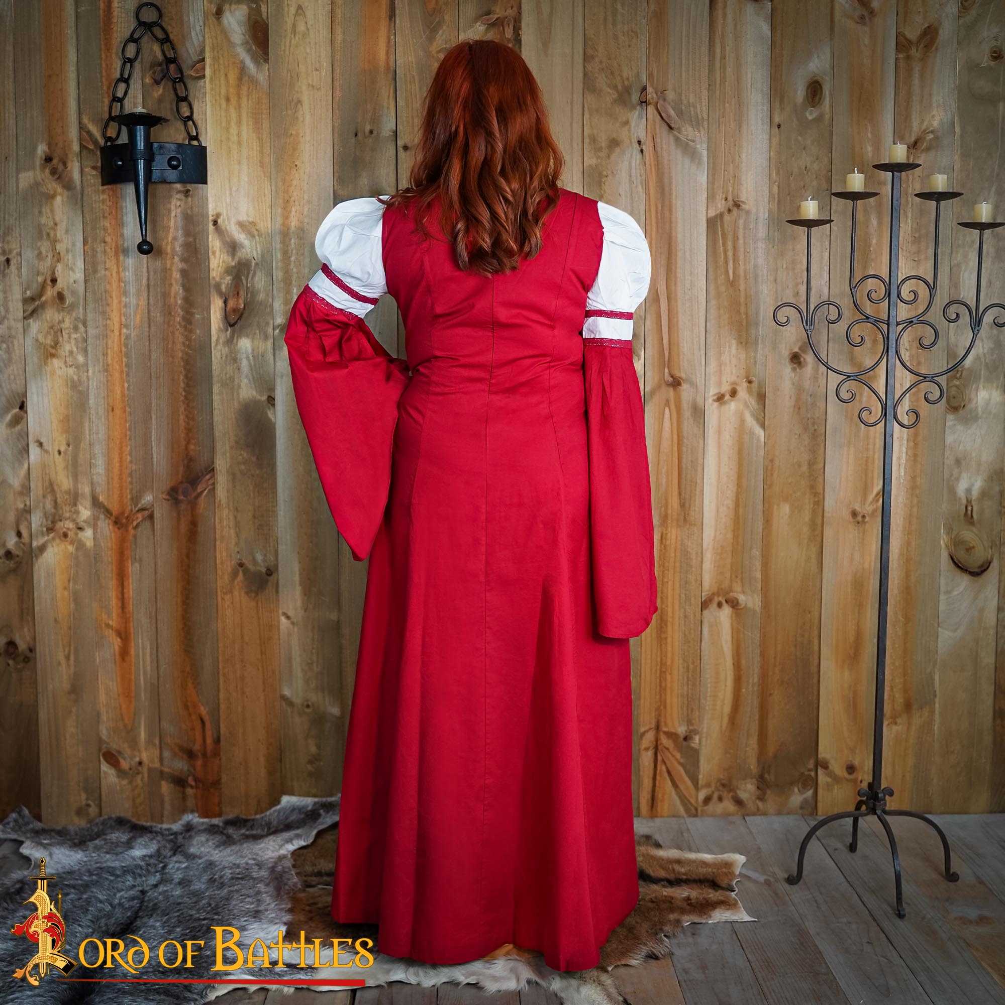 Vestido medieval Isabella de algodón - imagen 6