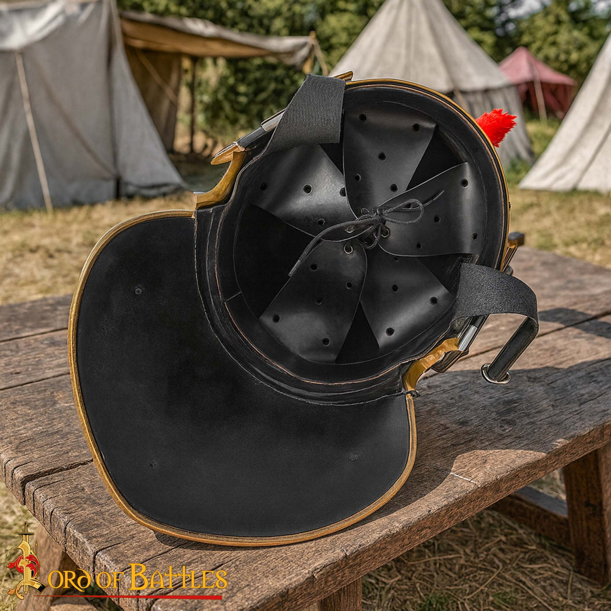 Casco de Centurión Romano con Cresta Roja y Adornos en Latón - imagen 17