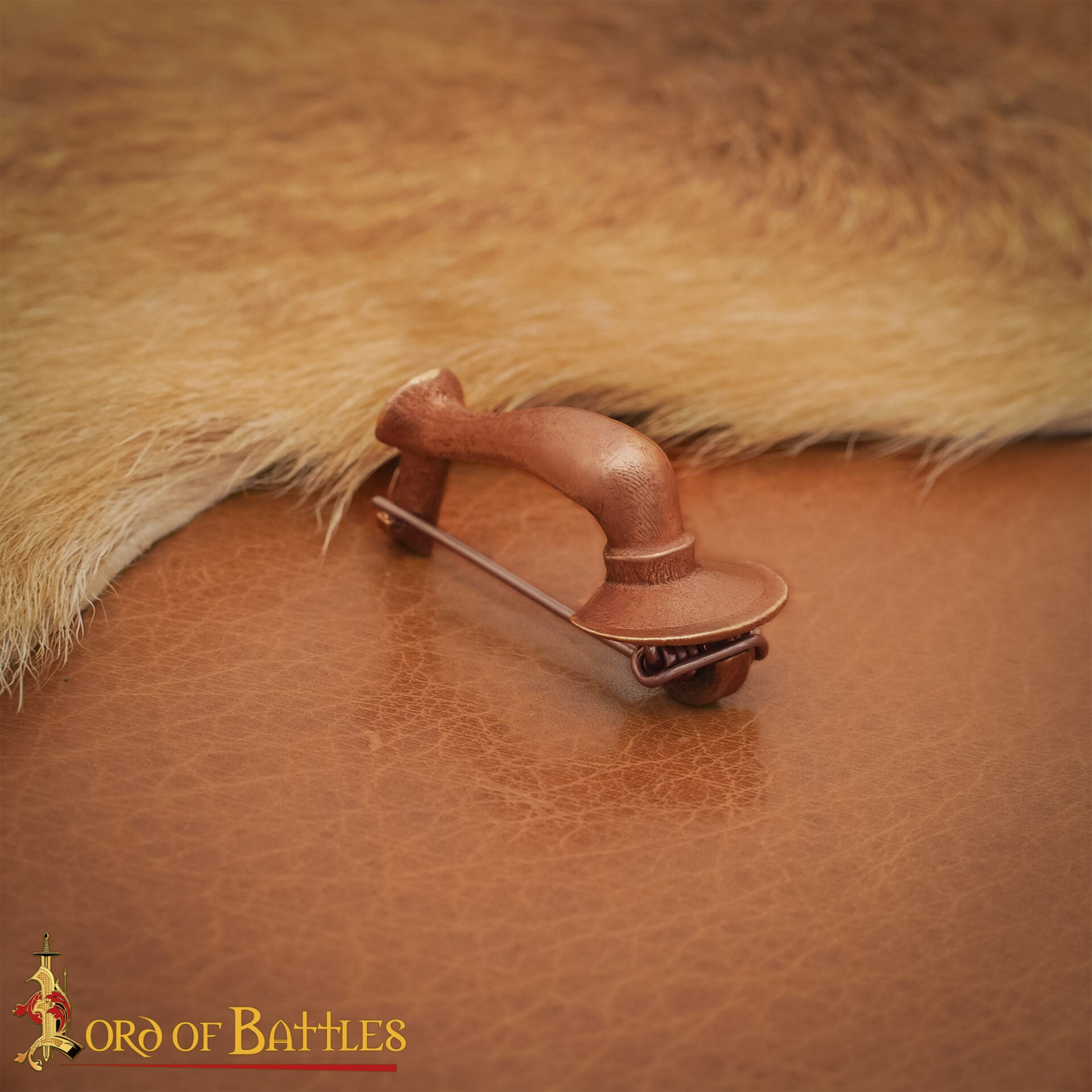 Fíbula romana de bronce - alfiler para capa (fundición a cera perdida) - Bronze Pin - L