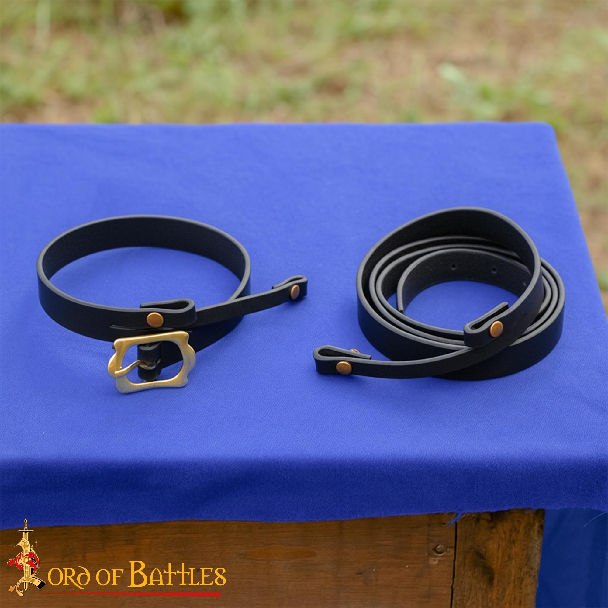 Bandolera romana de cuero genuino para espada — hecha a mano - imagen 3