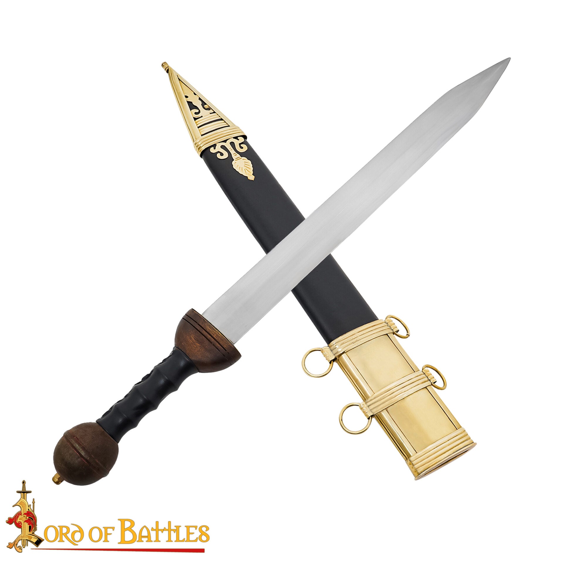 Gladius romano — Espada de colección con vaina y remates de latón - imagen 5