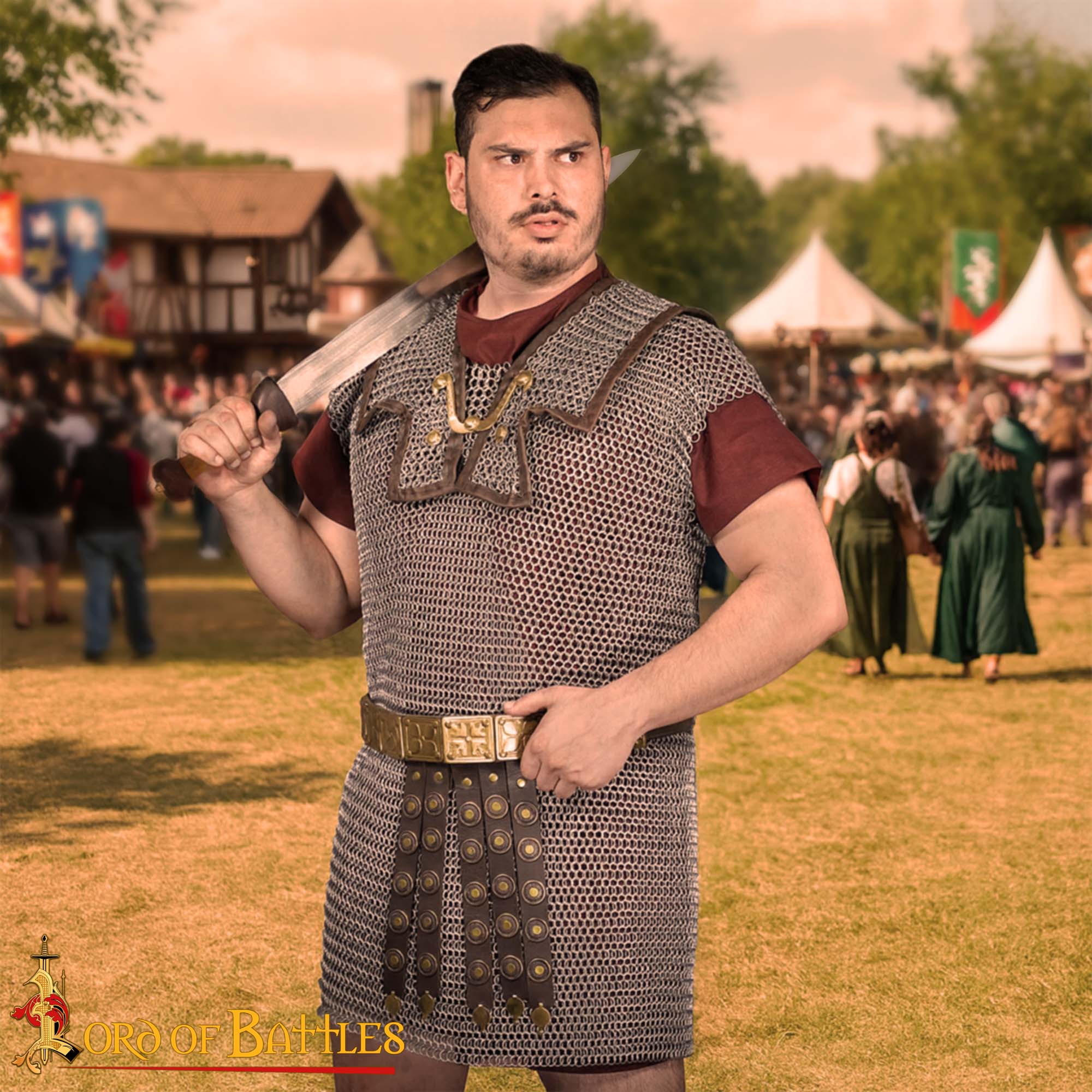 Gladius Pompeya — Espada romana de colección con vaina en cuero y remates de latón - imagen 11