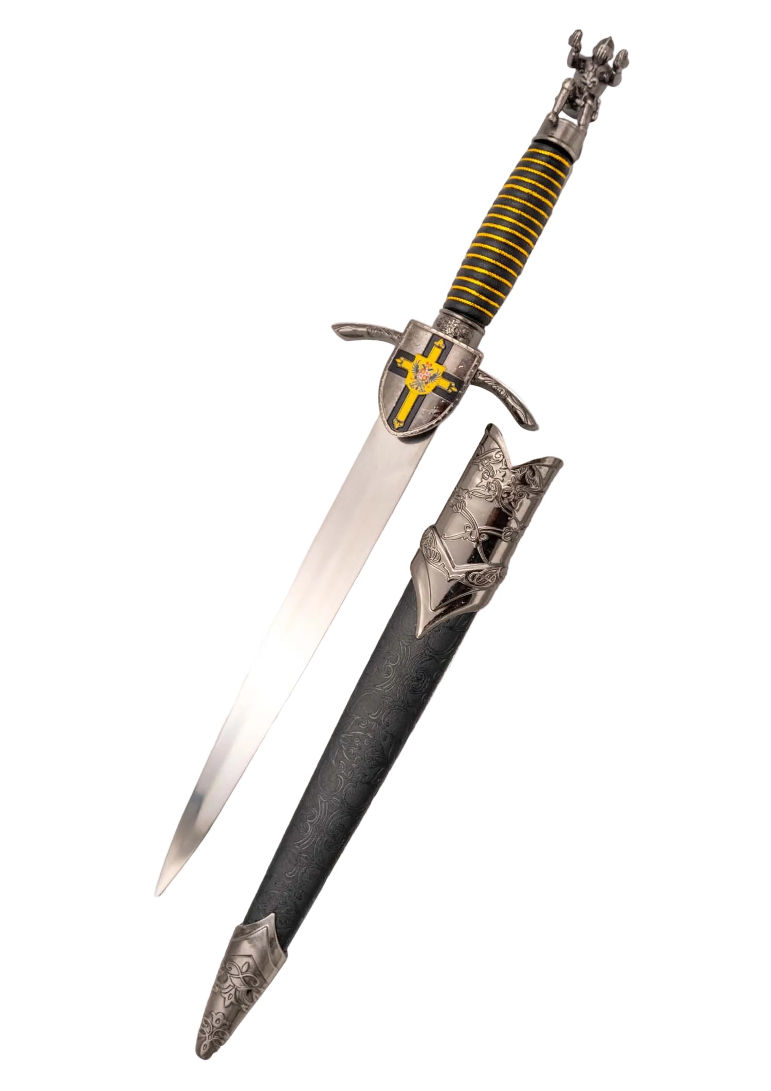 Imagen única de: Daga Decorativa Templaria con Guerrero en Armadura