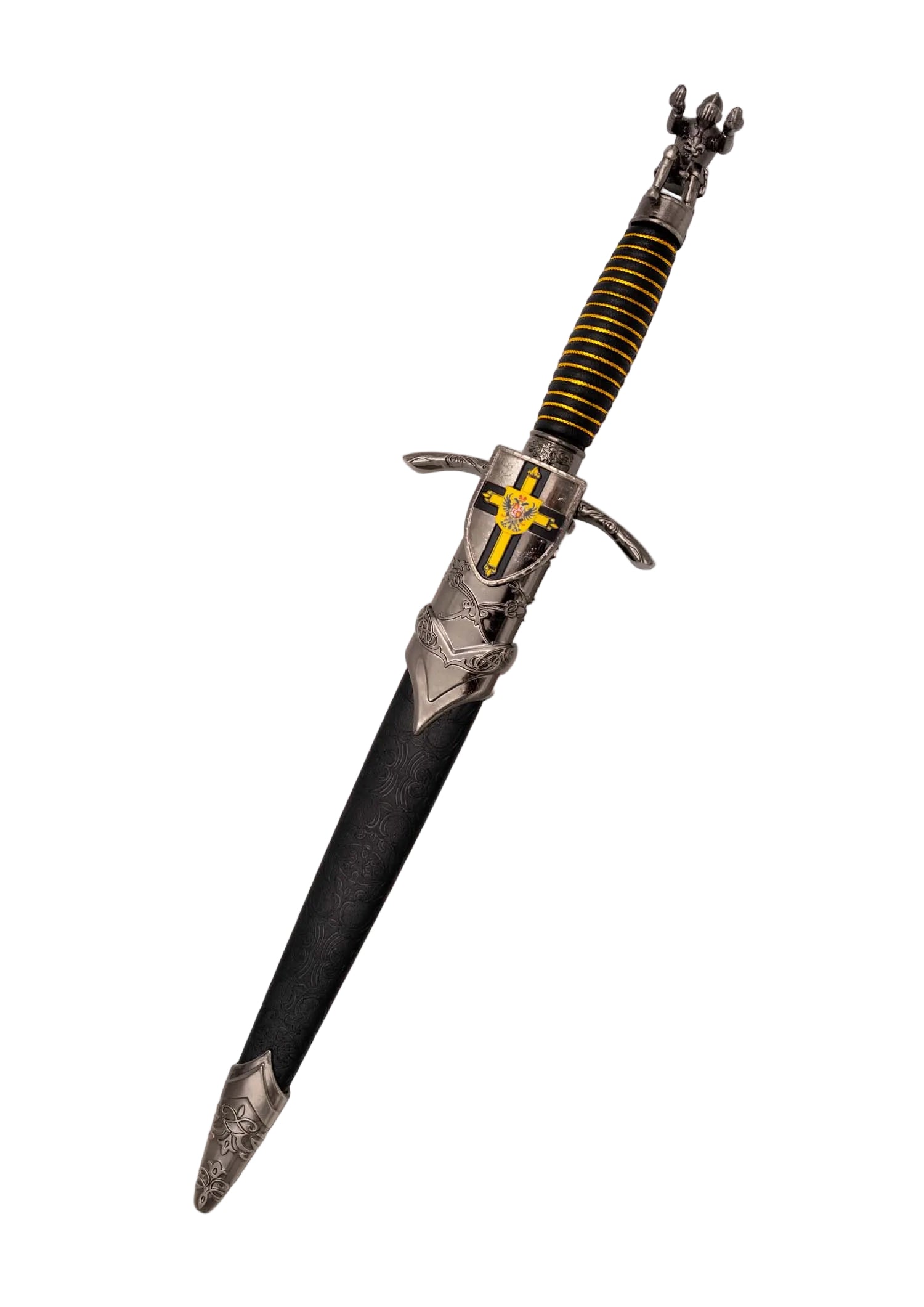 Imagen única de: Daga Decorativa Templaria con Guerrero en Armadura