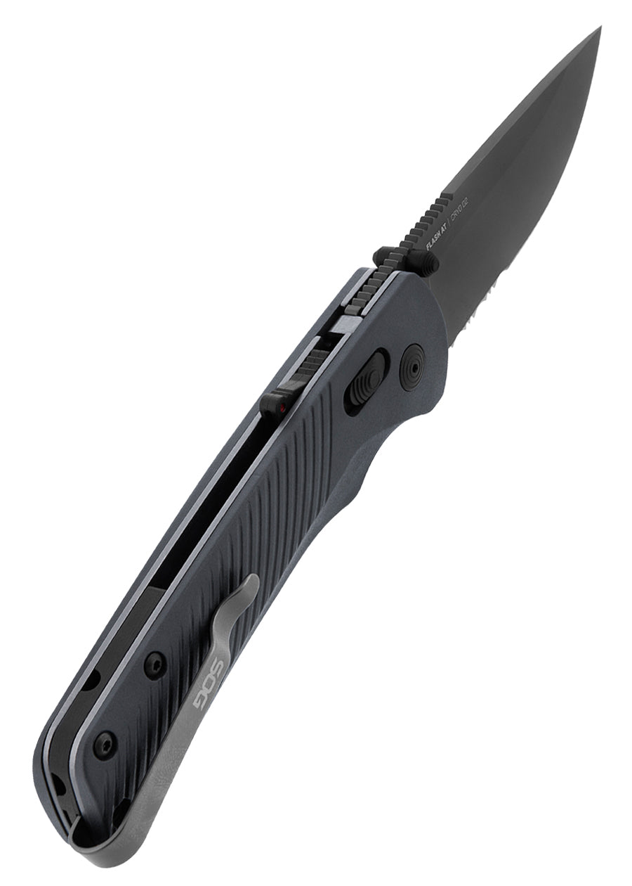 Imagen única de: Navaja Flash At - Urban Grey - Parcialmente Dentada, Sog