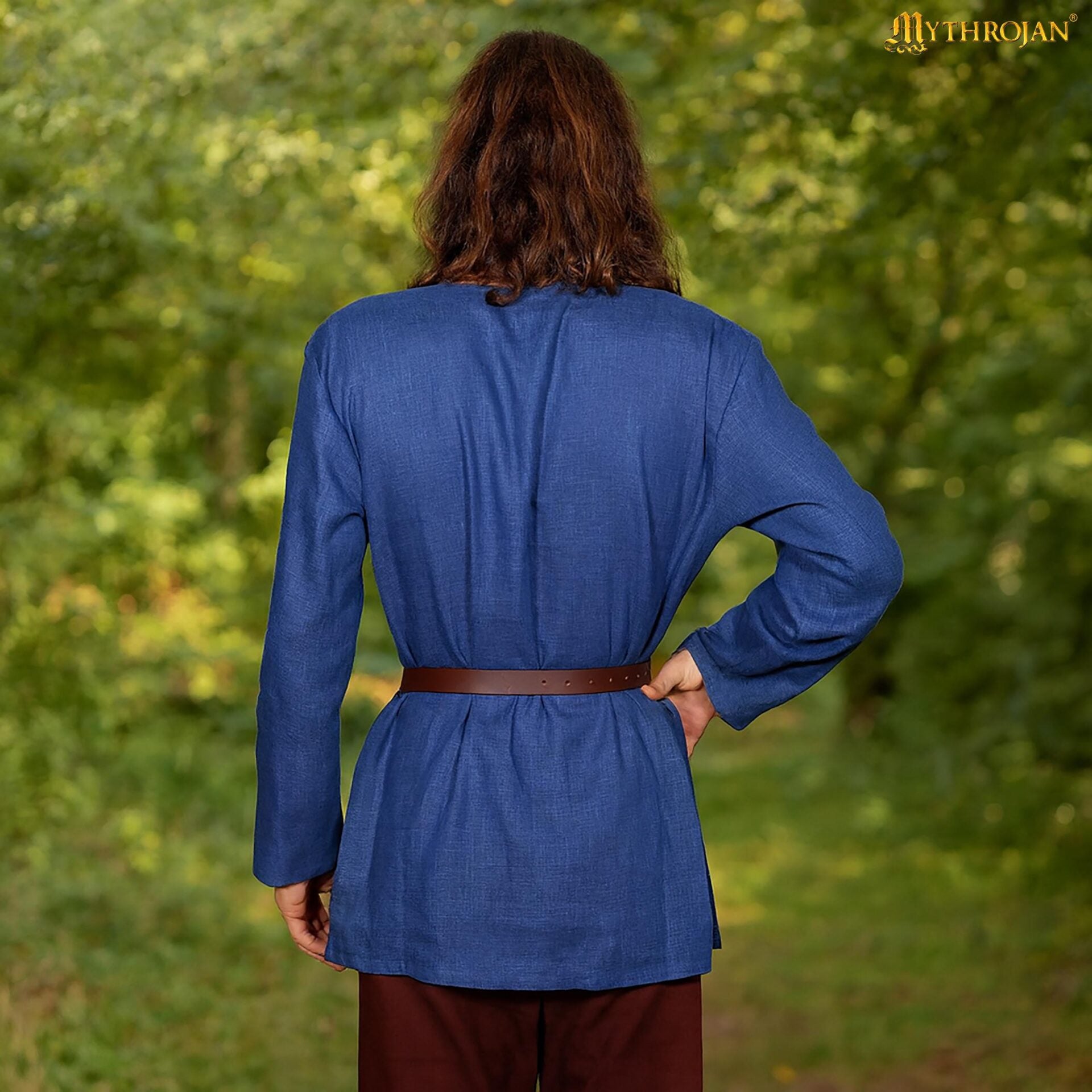 Túnica vikinga Sigrid de lino — corta para LARP y recreación - imagen 13