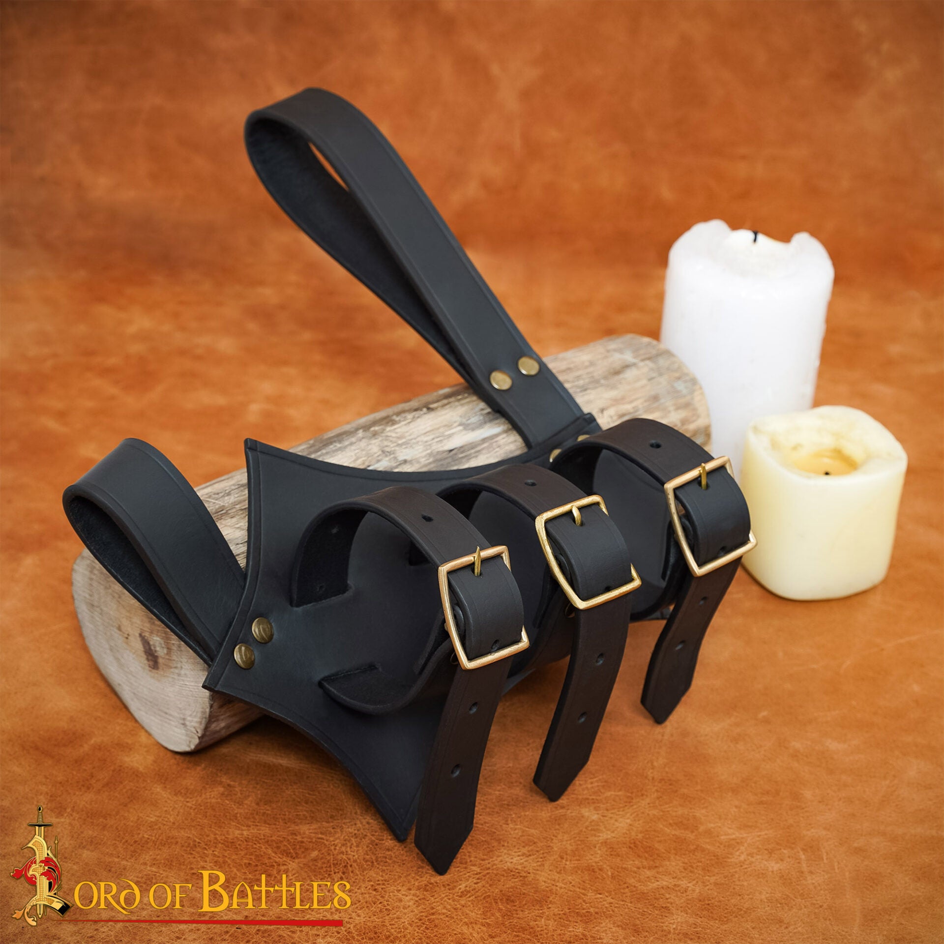 Imagen única de: Hebilla Medieval de Latón para Cinturón - Rectangular Maciza