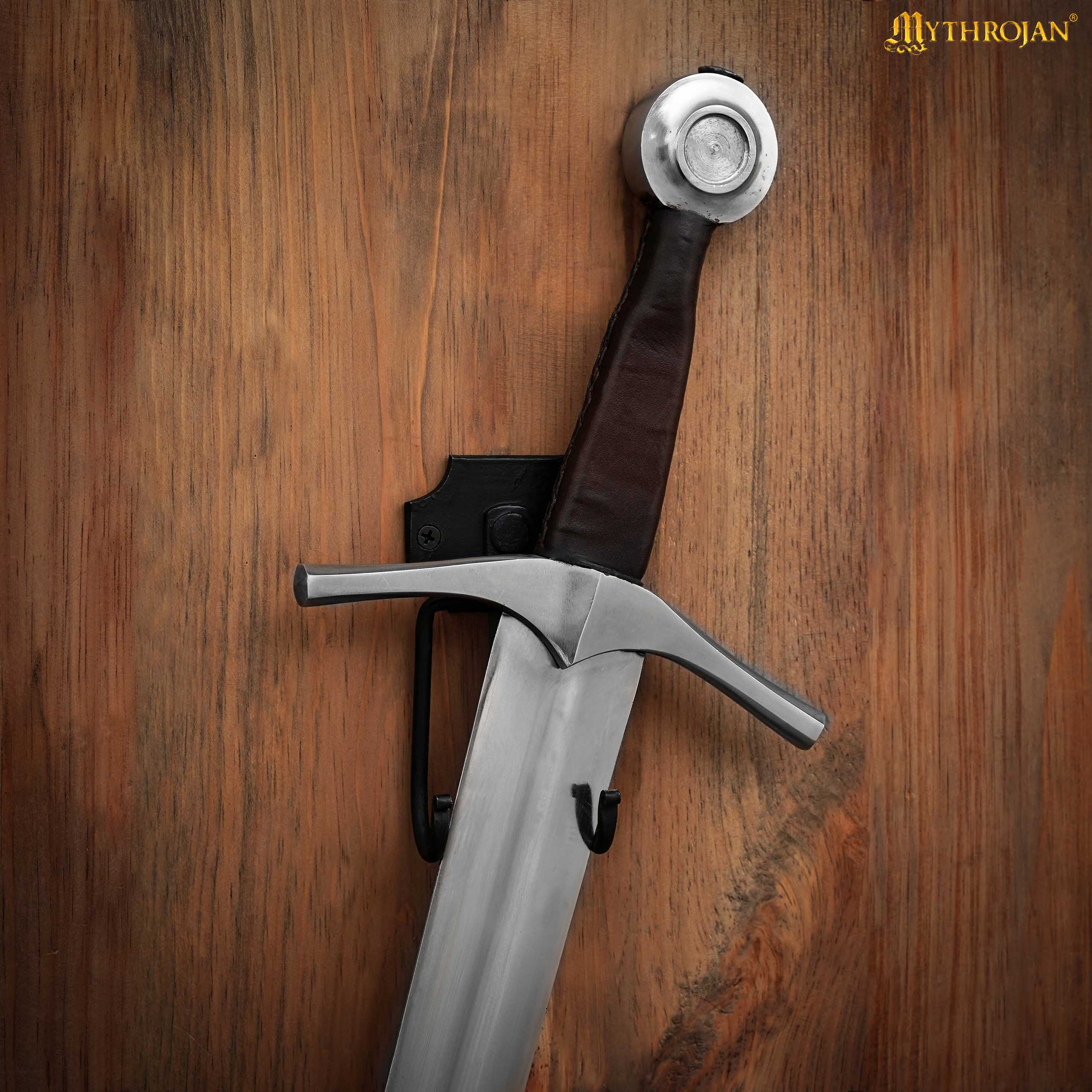 Soporte de pared forjado en hierro para espada — montura individual - imagen 16