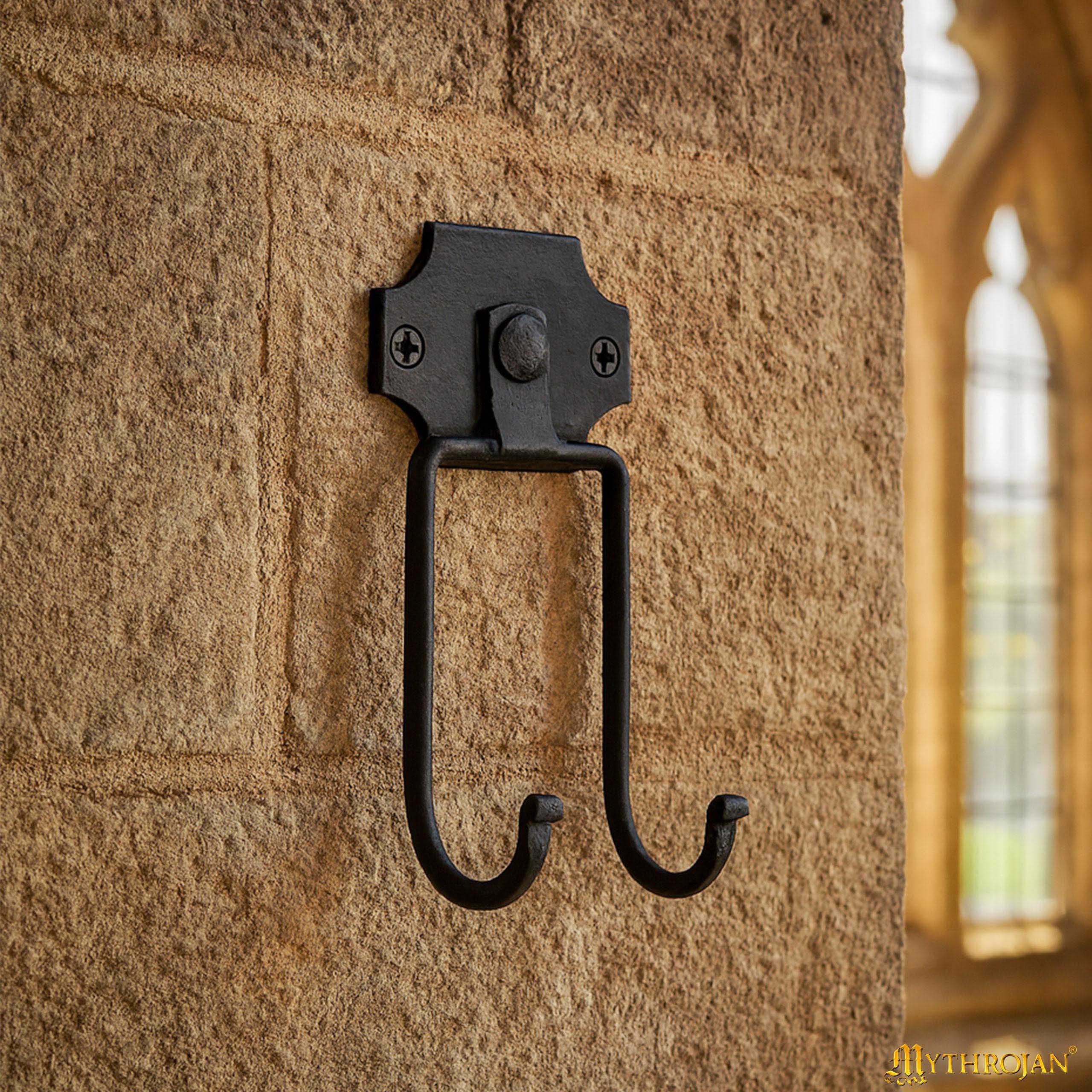 Soporte de pared forjado en hierro para espada — montura individual