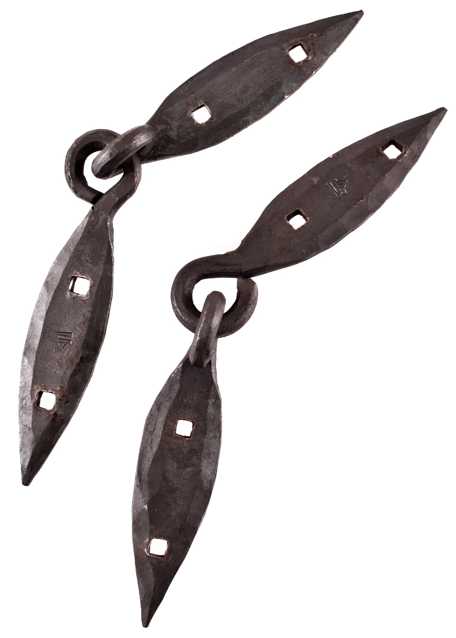 Imagen única de: Bisagras Vikingas Forjadas, Par, Pequeñas, Aprox. 18 Cm