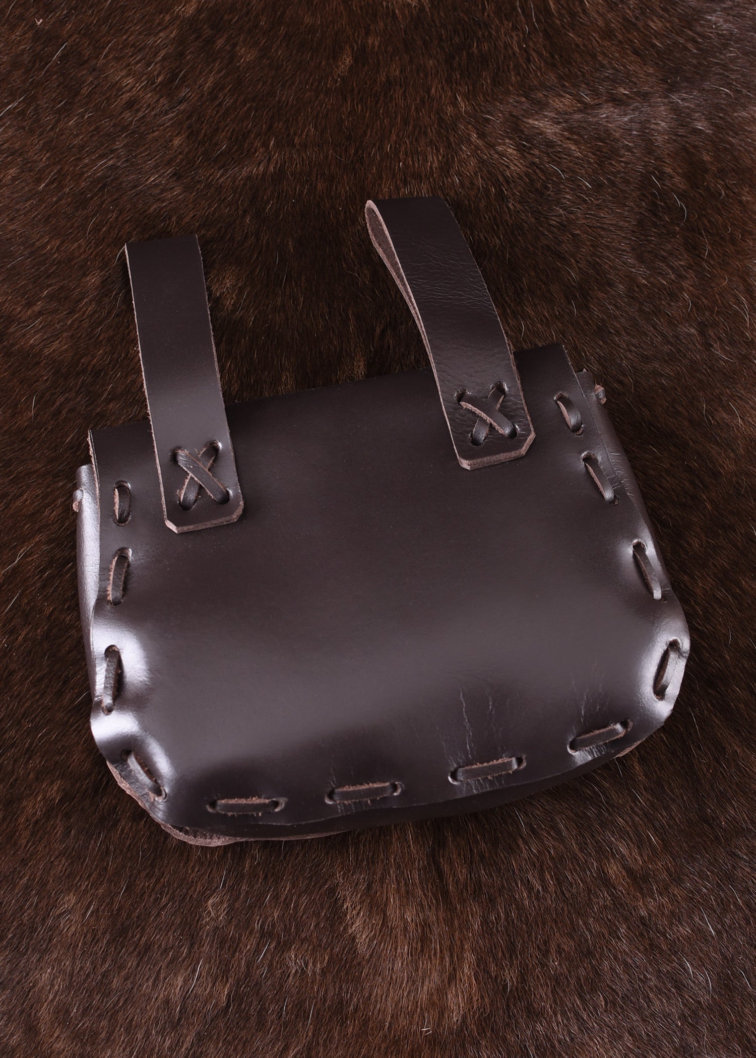Imagen única de: Bolso Medieval De Cuero, Marrón Oscuro