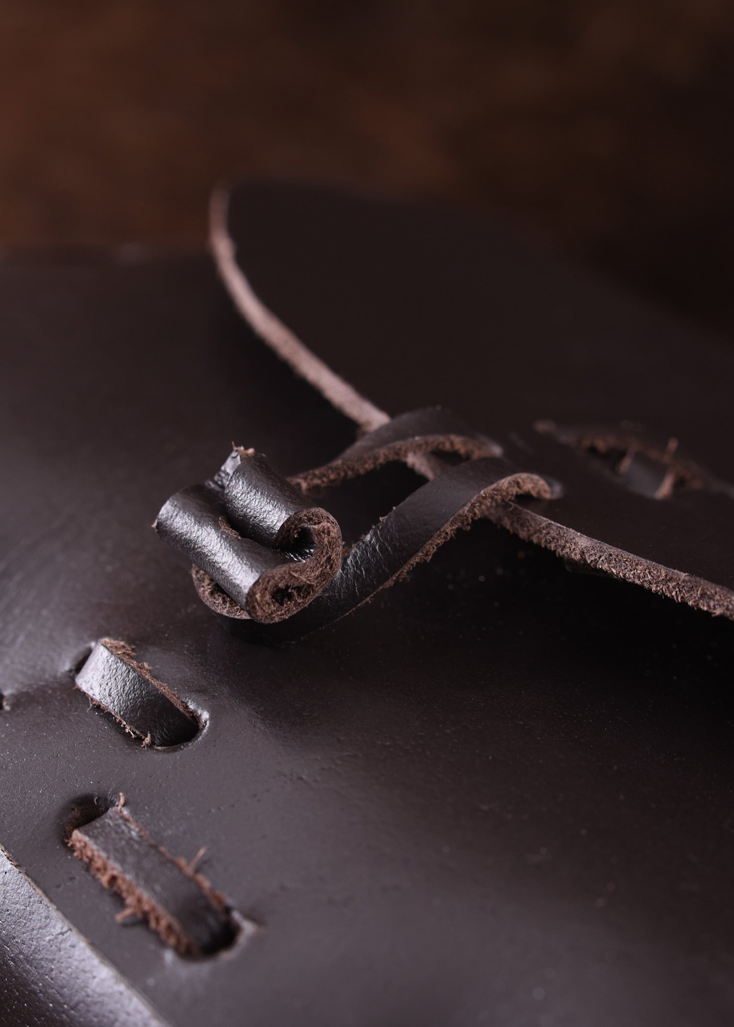 Imagen única de: Bolso Medieval De Cuero, Marrón Oscuro