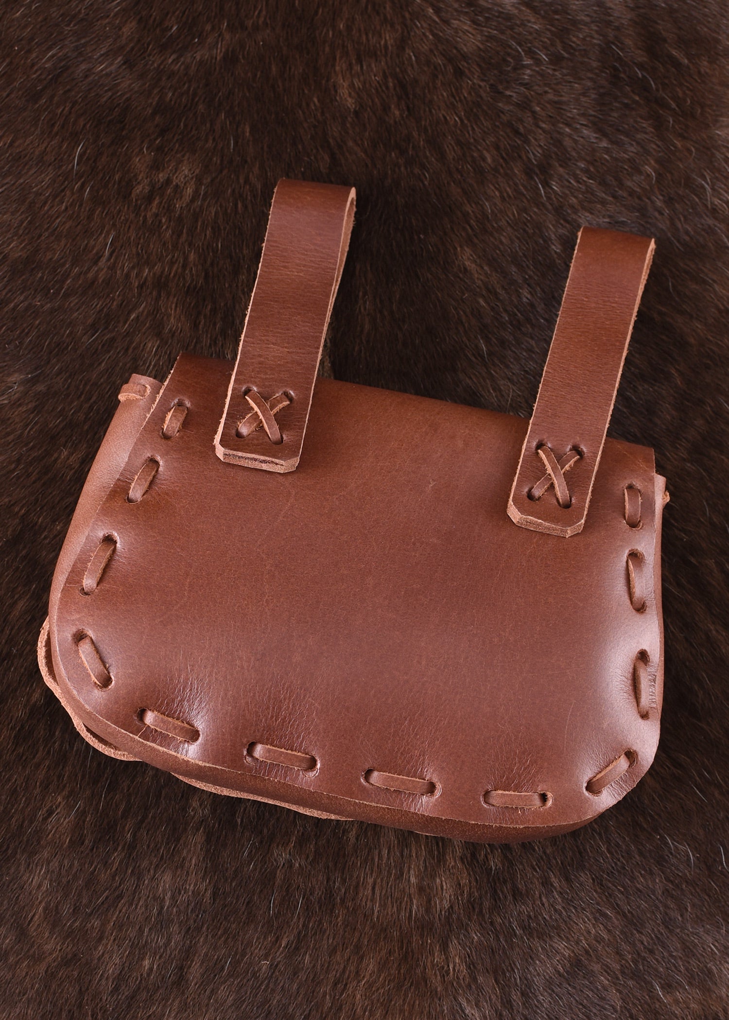 Imagen única de: Bolso Medieval De Piel, Marrón Claro.