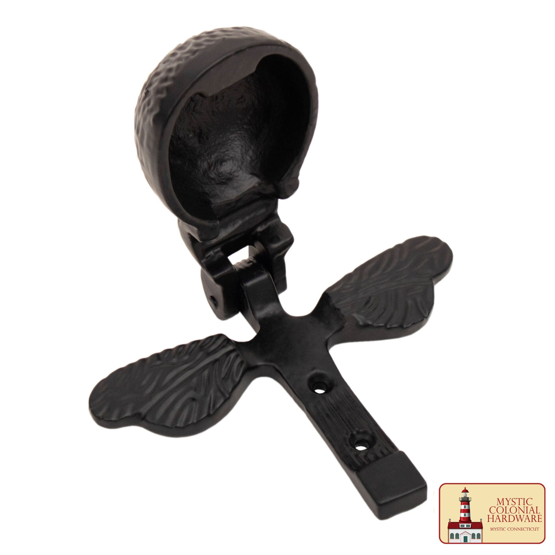 Imagen única de: Abejorro Rústico de Hierro Fundido: Ideal para Ambientes Victorianos, Coloniales, Retro, Steampunk, Góticos, Barrocos y Medievales, (10,3x12,2) Cm