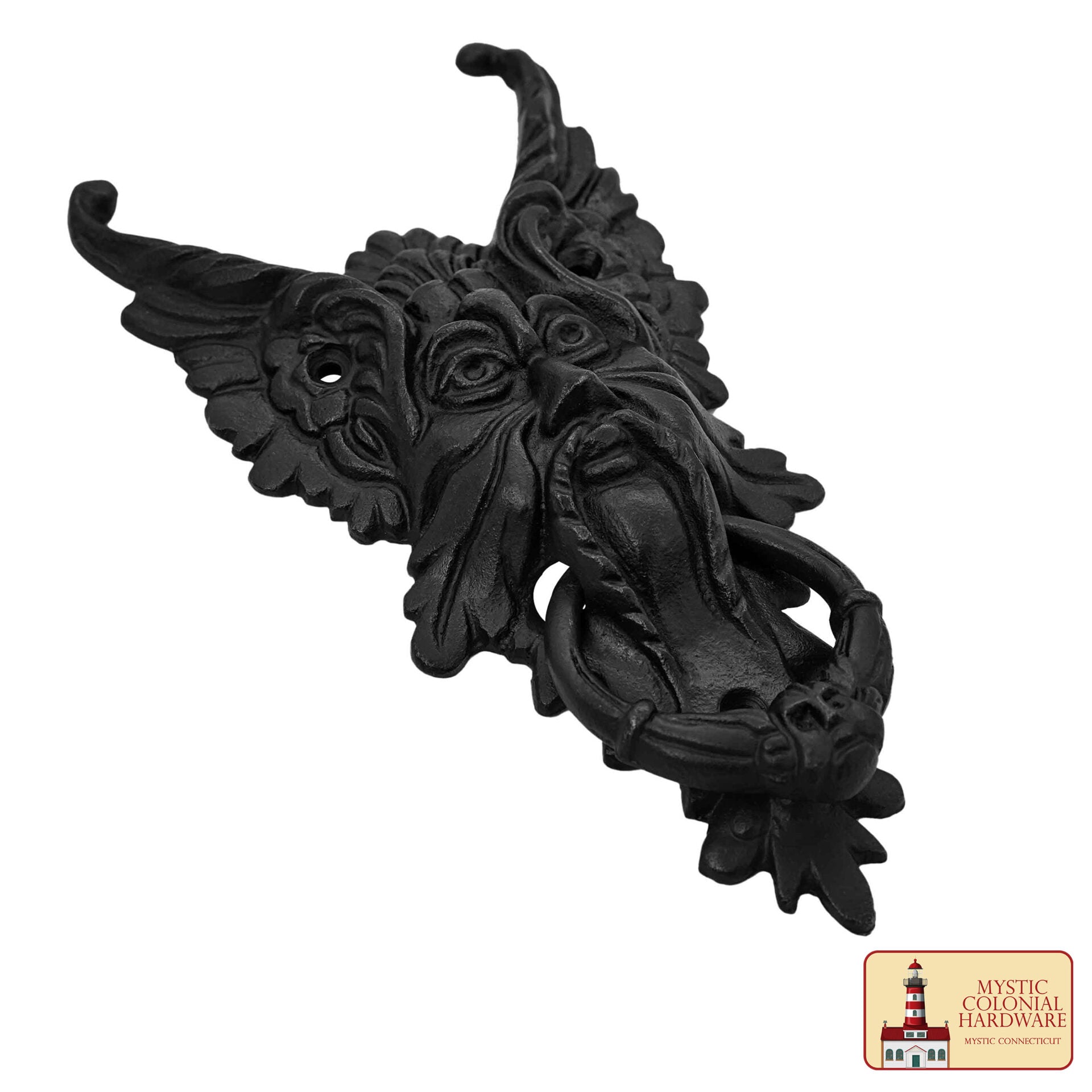Picaporte Oberon negro para puerta - 8.2 x 3.9 pulgadas (hecho a mano) - imagen 4
