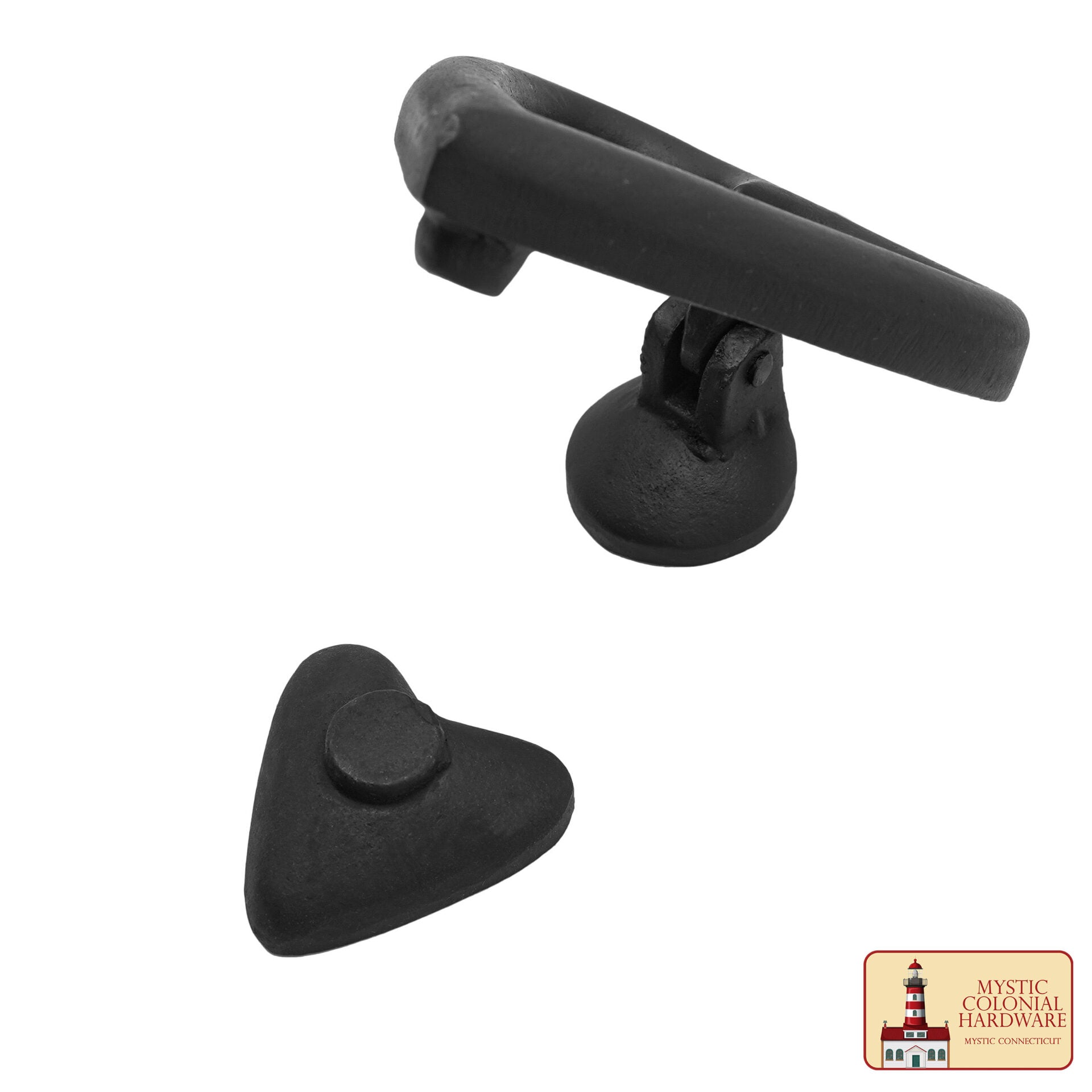 Aldaba de puerta con corazón en hierro forjado 4.5 x 4 pulg - imagen 5