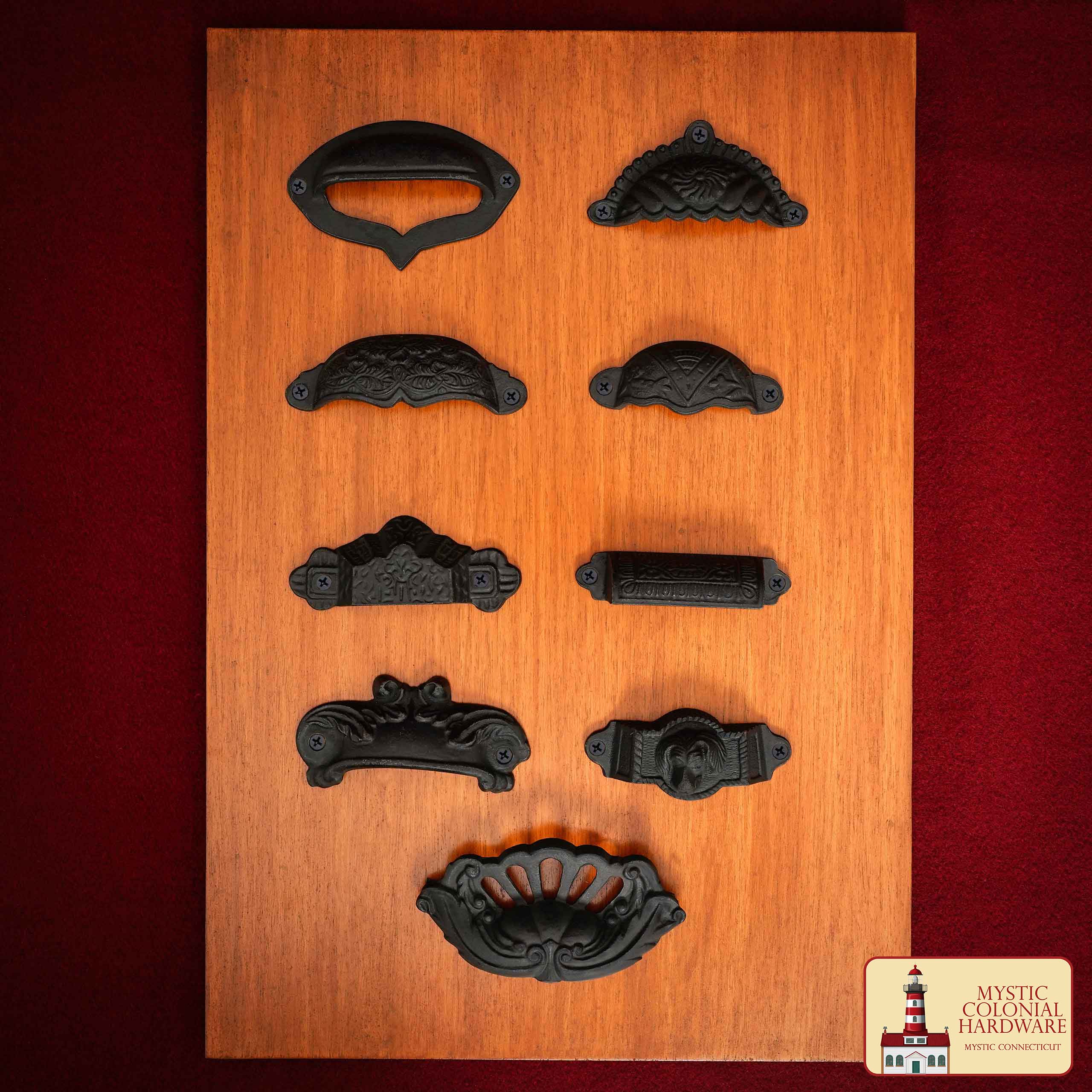 Imagen única de: Juego de 4 Tiradores de Hierro Fundido Rústico: Ideal para Ambientes Victorianos, Coloniales, Retro, Steampunk, Góticos, Barrocos y Medievales, (9.3x2.2) Cm