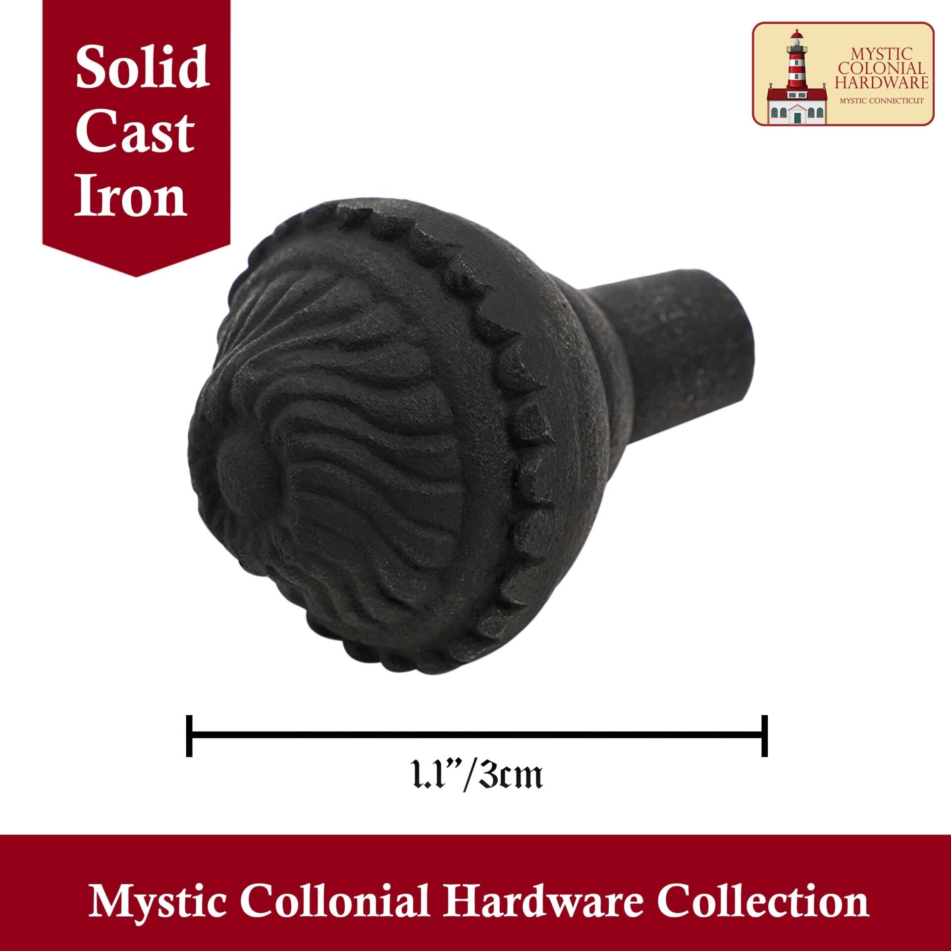 Imagen única de: Pomo de Hierro Forjado a Mano Hierro Fundido Macizo Victoriano, Colonial, Retro, Steampunck, Gótico, Barroco Medieval
