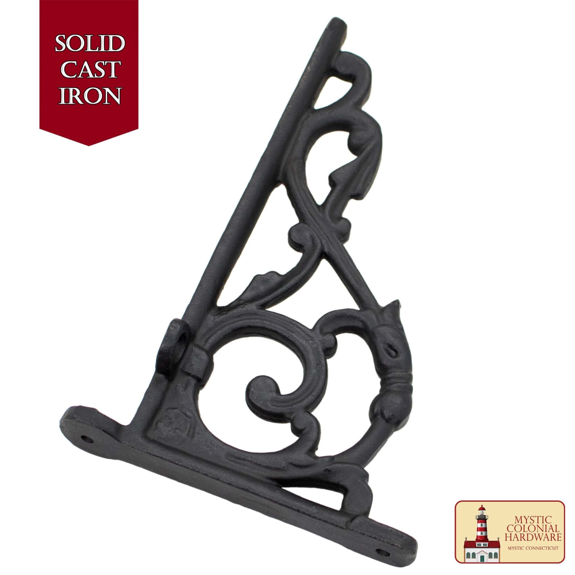 Soporte de estantería 4" x 6" de hierro forjado, estilo victoriano y gótico - imagen 4