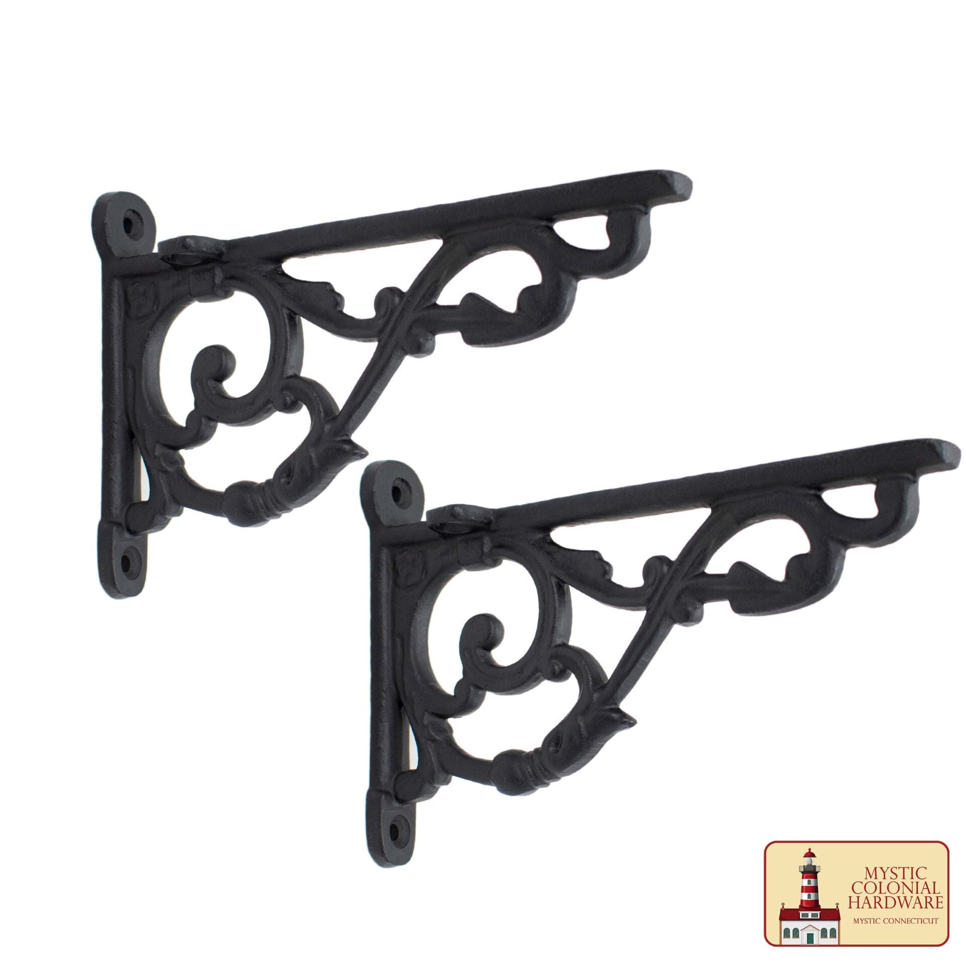 Soporte de estantería 4" x 6" de hierro forjado, estilo victoriano y gótico - imagen 5