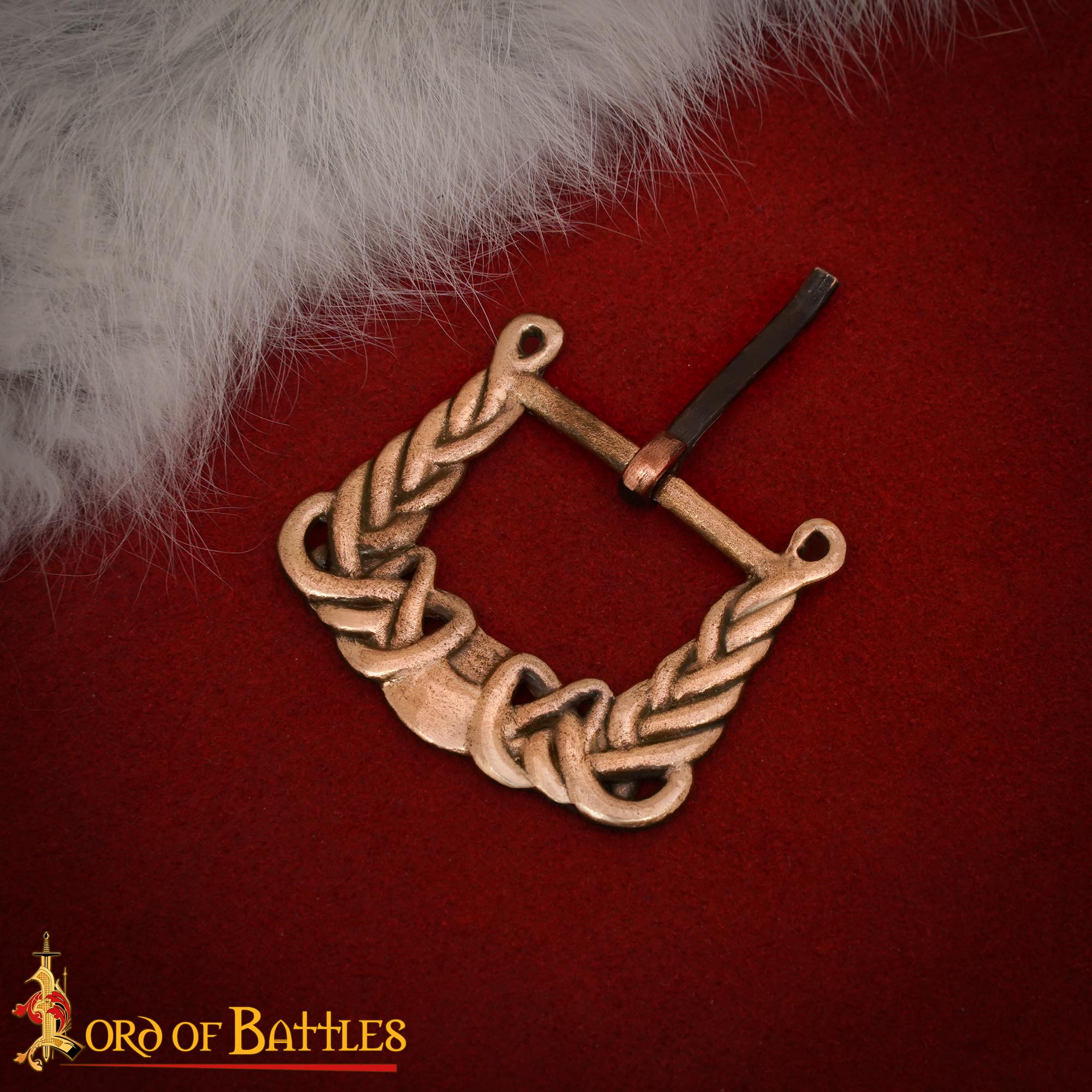 Hebilla vikinga de bronce con nudo para cinturones 2,5–3,5 cm - imagen 5