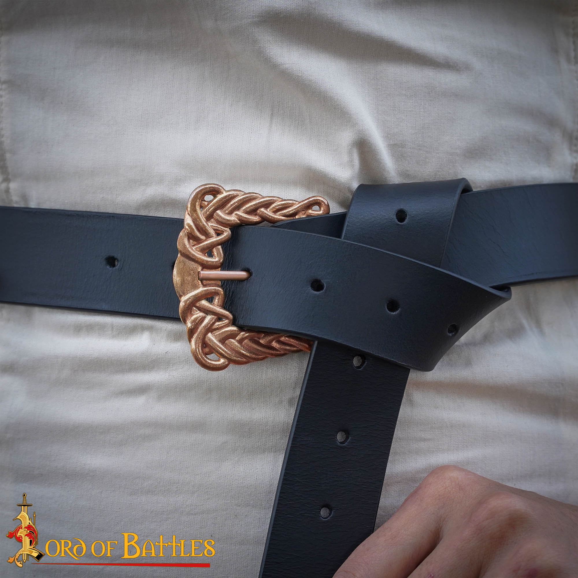 Hebilla vikinga de bronce con nudo para cinturones 2,5–3,5 cm - imagen 11
