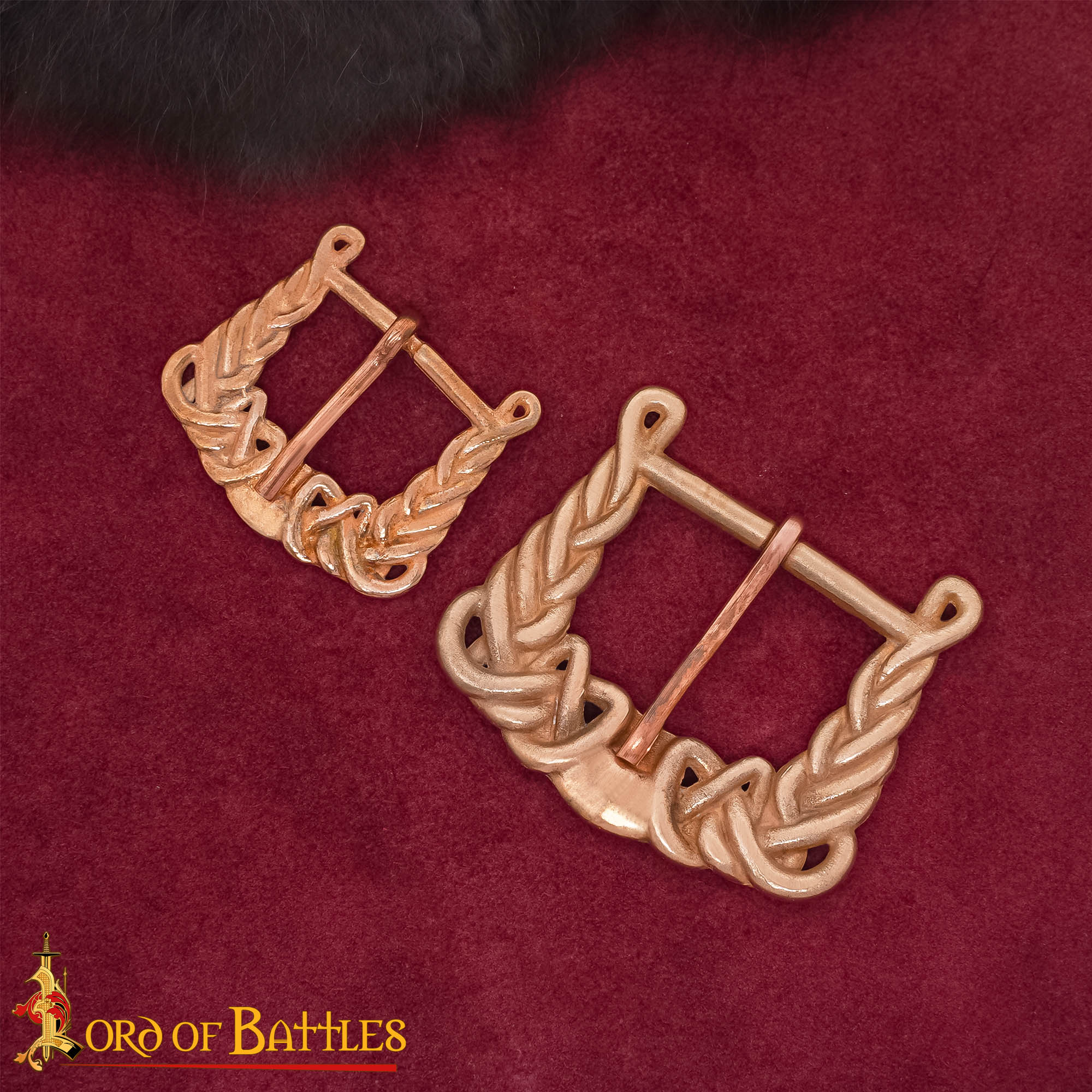 Hebilla vikinga de bronce con nudo para cinturones 2,5–3,5 cm - imagen 12