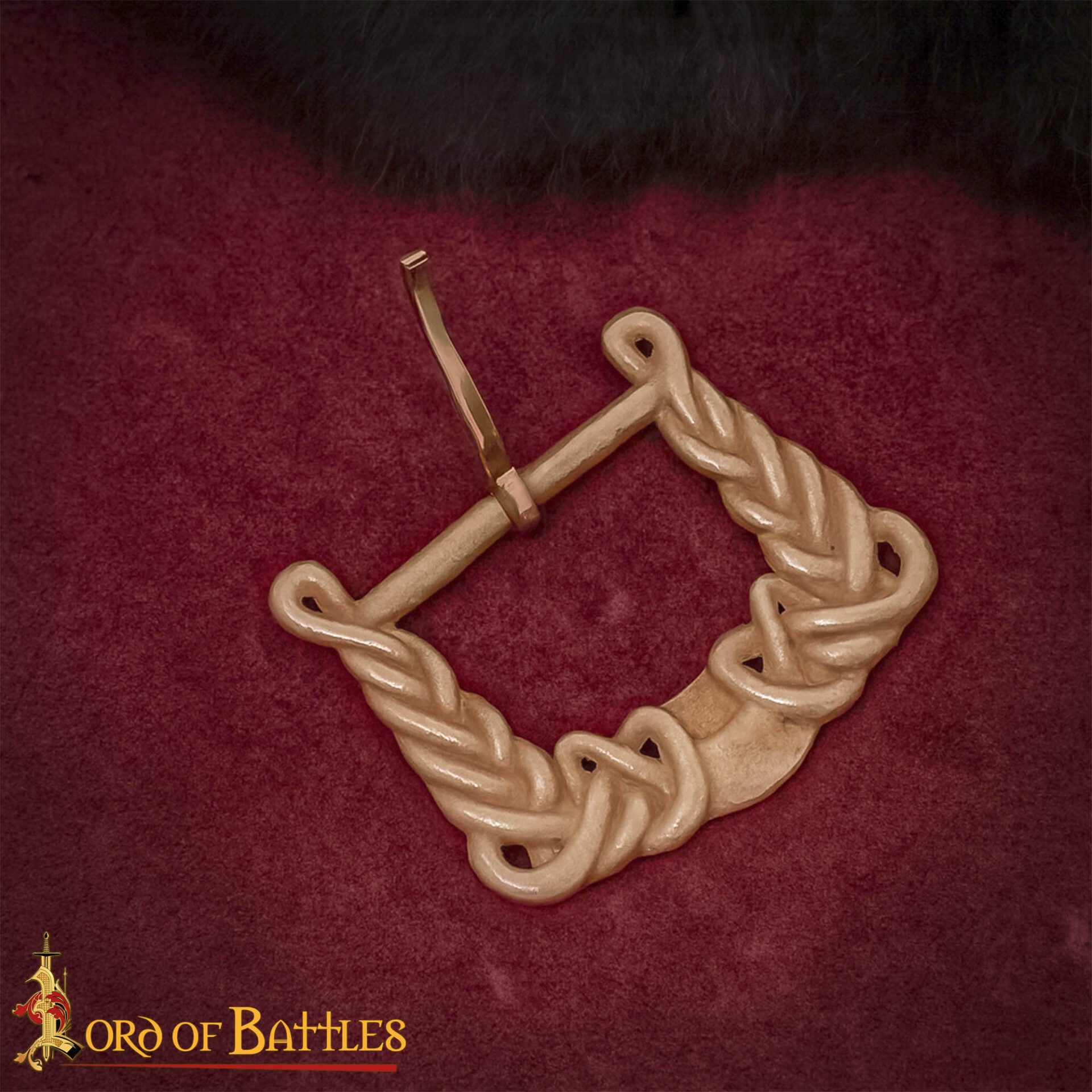 Hebilla vikinga de bronce con nudo para cinturones 2,5–3,5 cm - imagen 13