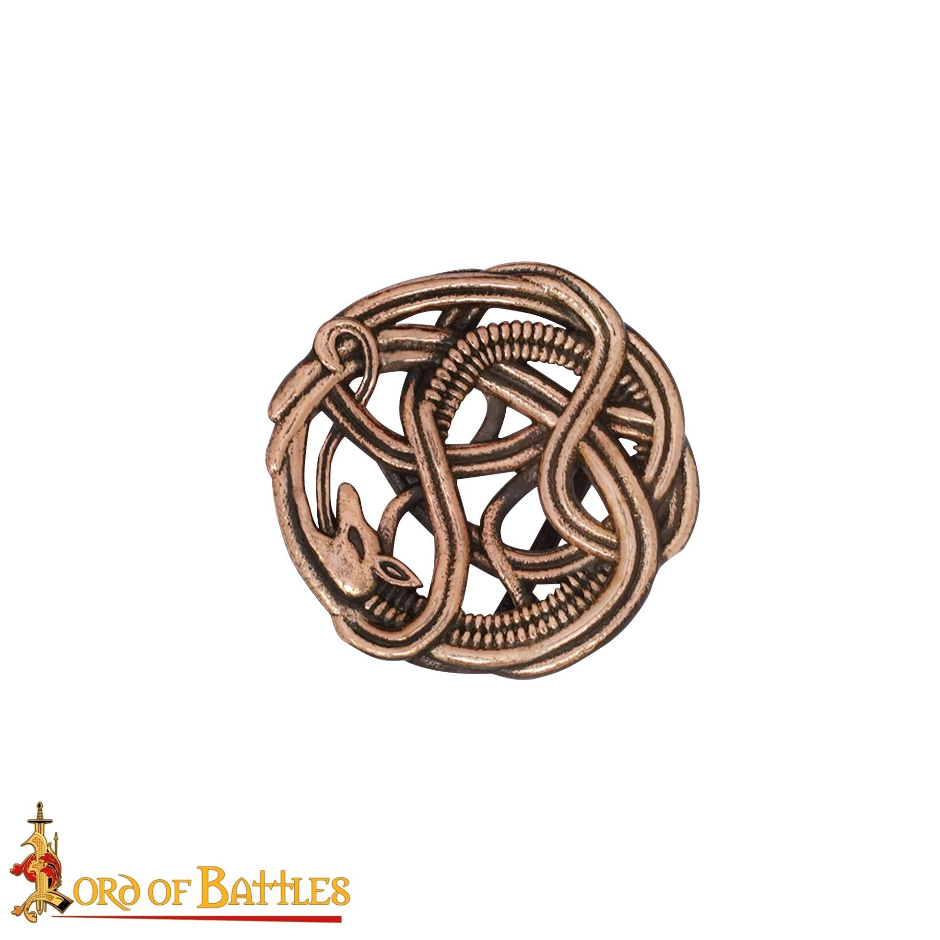 Hebilla de bronce con nudo de serpiente - estilo vikingo