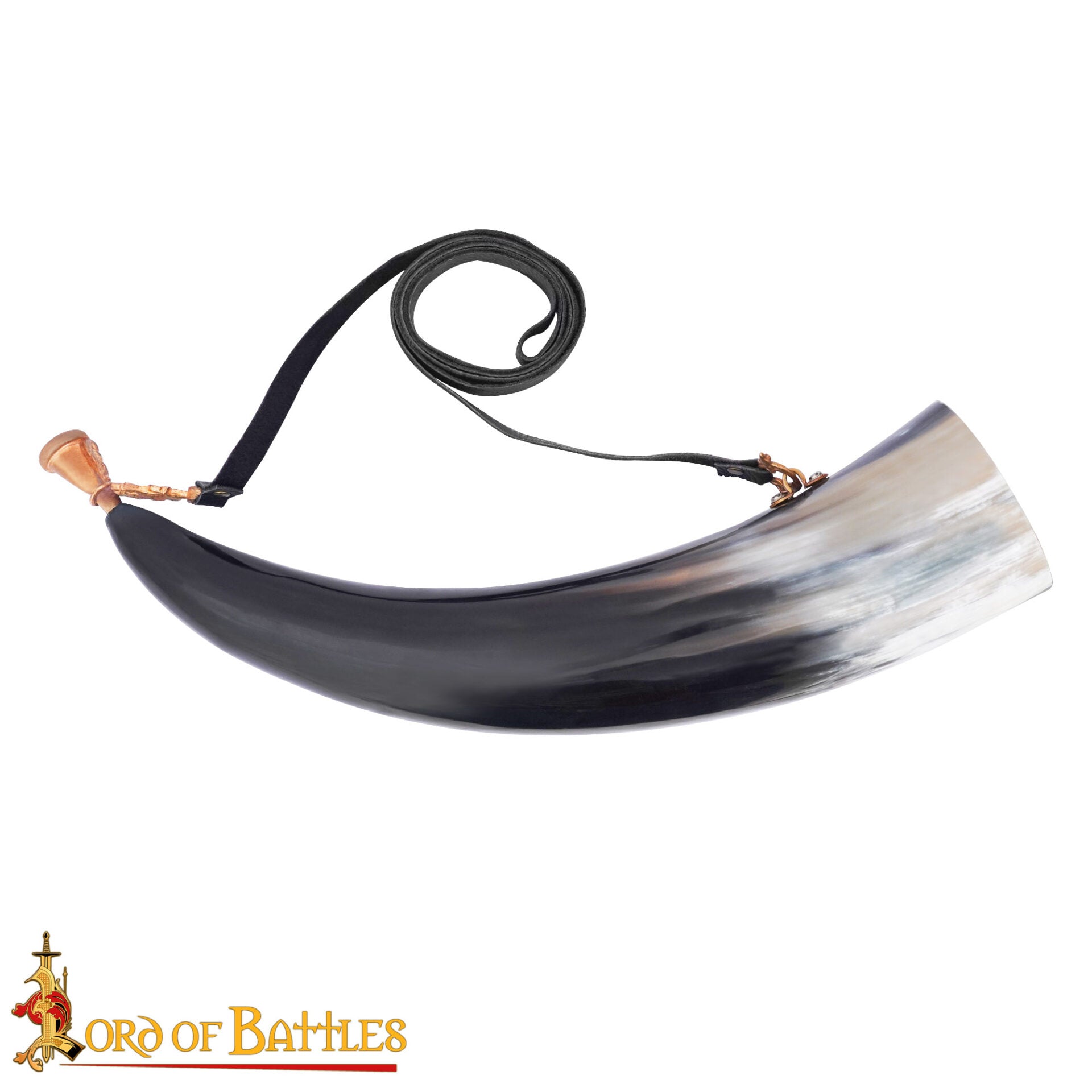Imagen única de: Cuerno vikingo Gjallarhorn con boquilla de bronce (cera perdida) - imagen 5