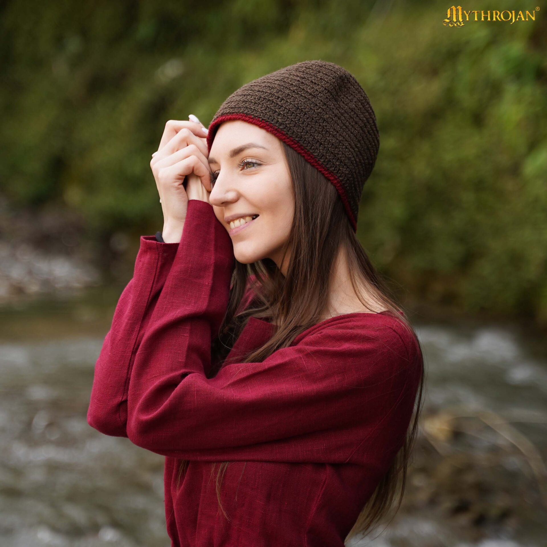 Gorro vikingo naalbinding de 100% lana, hecho a mano - imagen 6