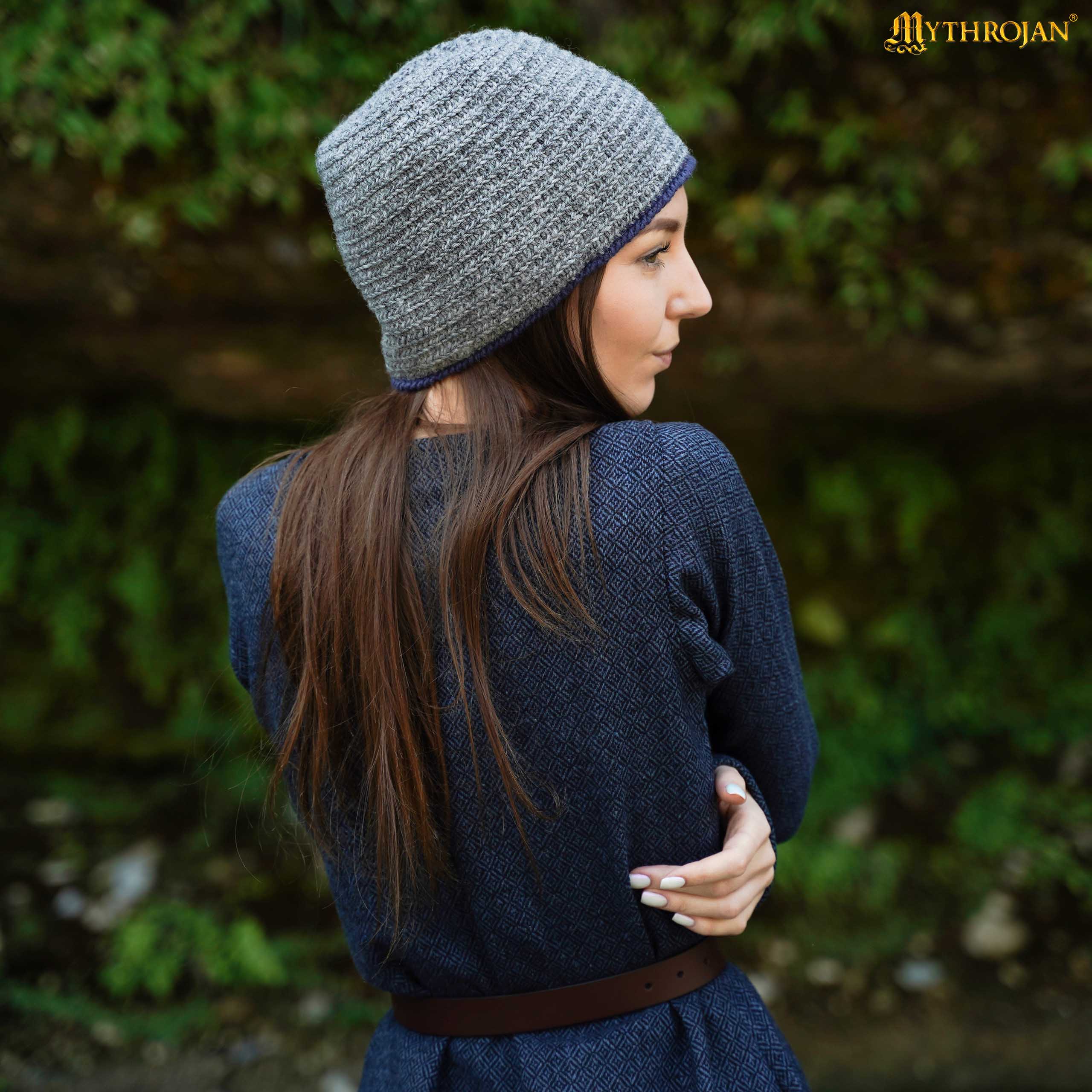 Gorro vikingo naalbinding de 100% lana, hecho a mano - imagen 7