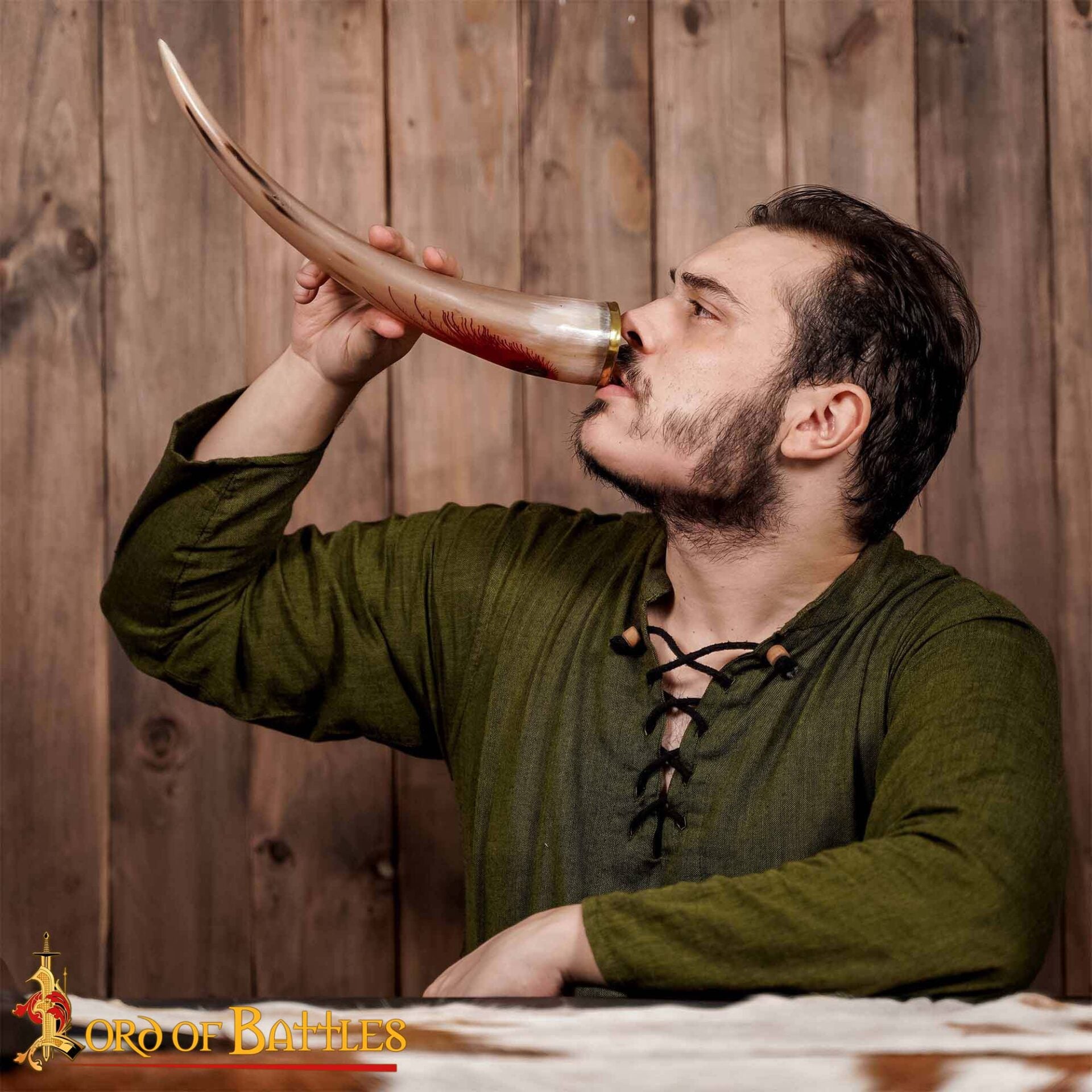 Imagen única de: Auténtico Cuerno de Buey para Beber 400 - 500 Ml Elaborado Artesanalmente con Auténtico Cuerno de Buey