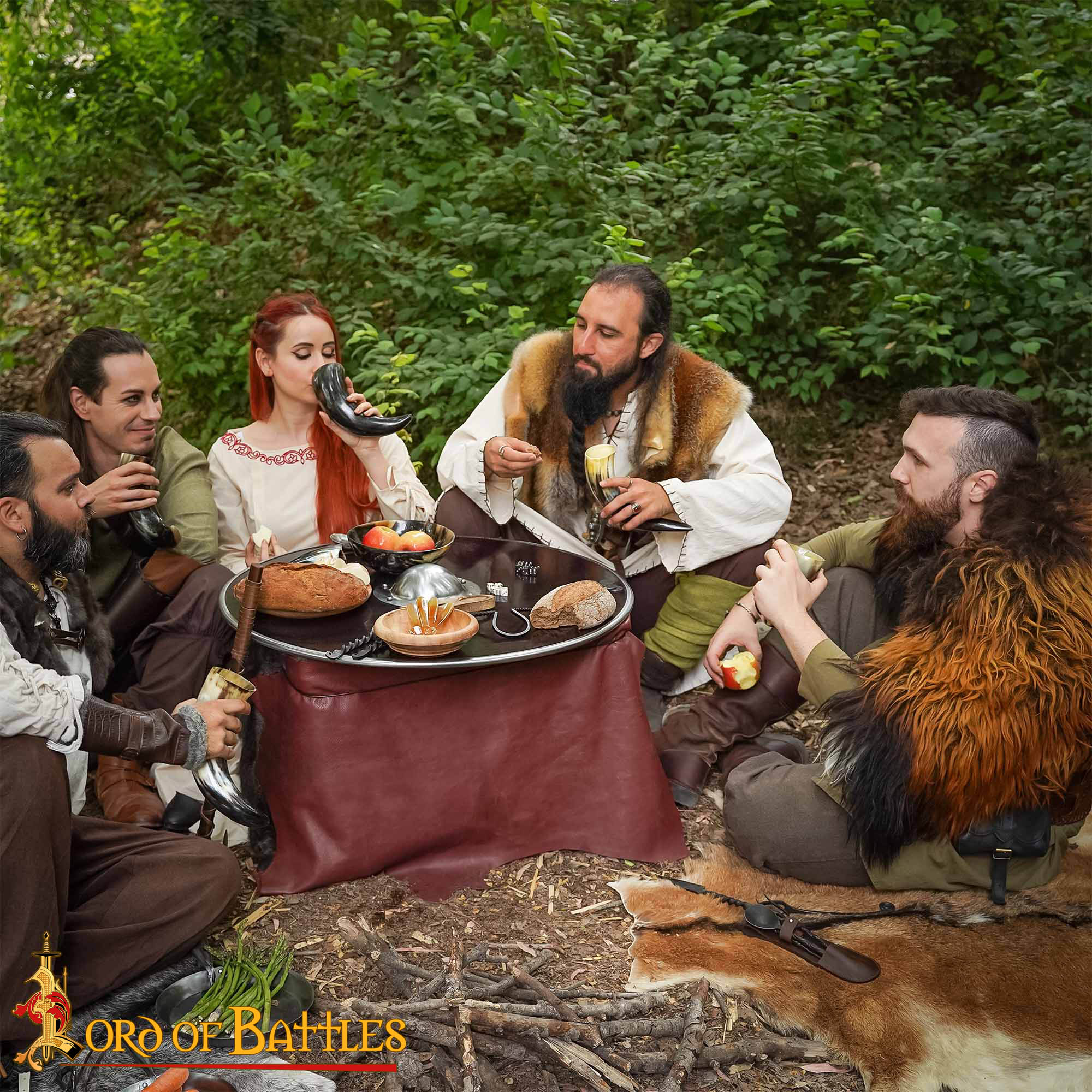 Imagen única de: Juego de 4 cuernos vikingos de beber 250 ml - cuerno de buey genuino - imagen 9