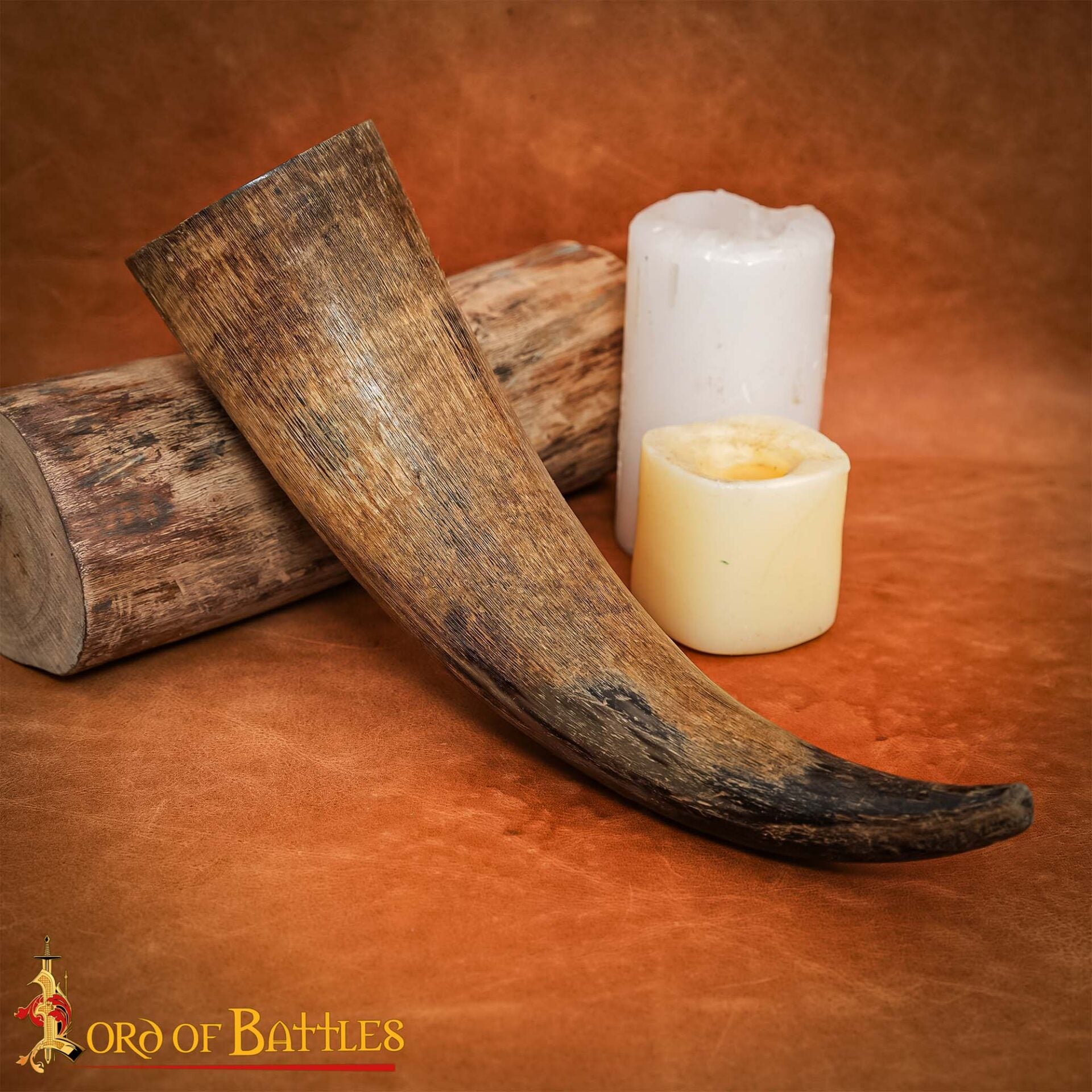 Cuerno vikingo de buey natural — Vaso artesanal para hidromiel - imagen 12