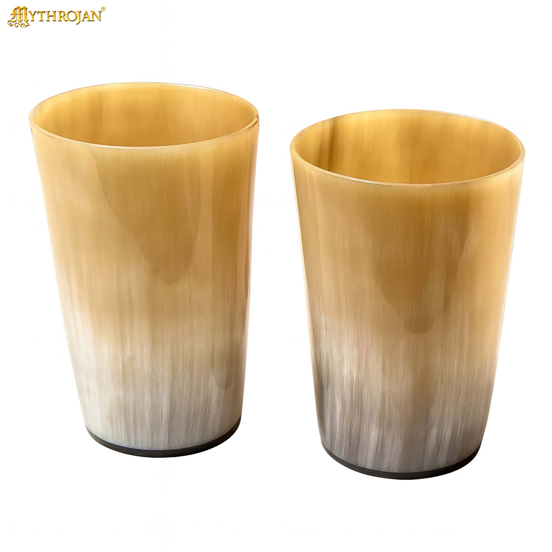 Juego de copas vikingas de cuerno de buey — 250 ml y 150 ml - imagen 5