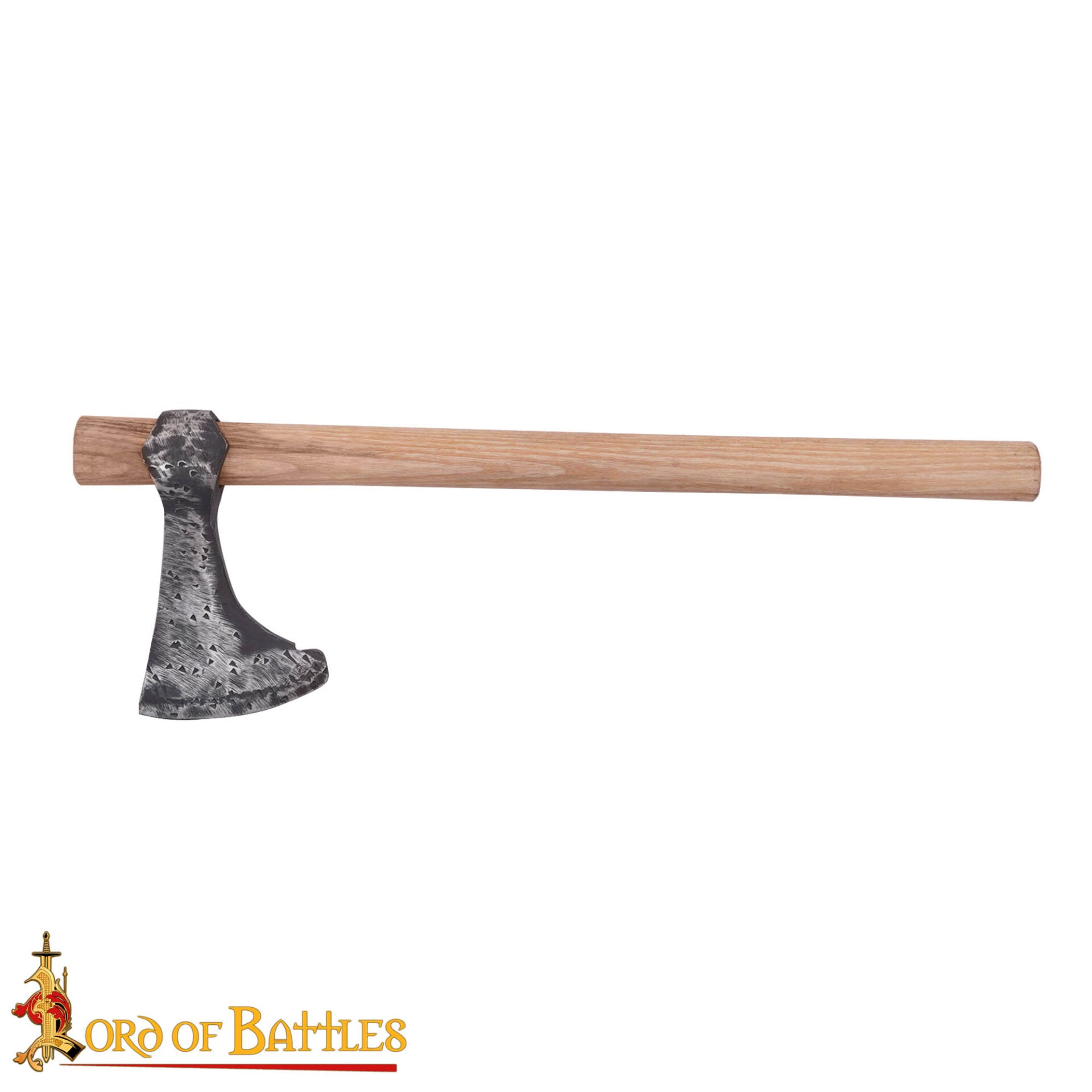 Hacha vikinga forjada a mano con cabeza de acero al carbono y mango de madera - imagen 19